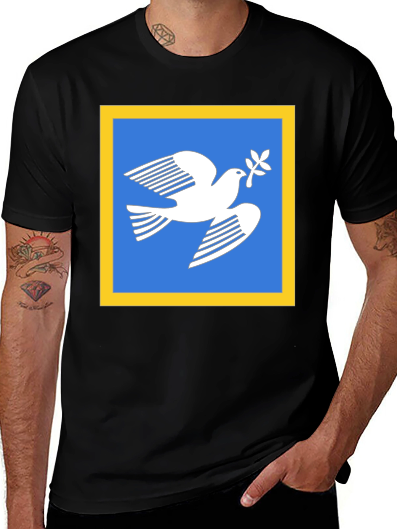 Variant 24 of Peace Dove Ukraine Colors T-Shirt