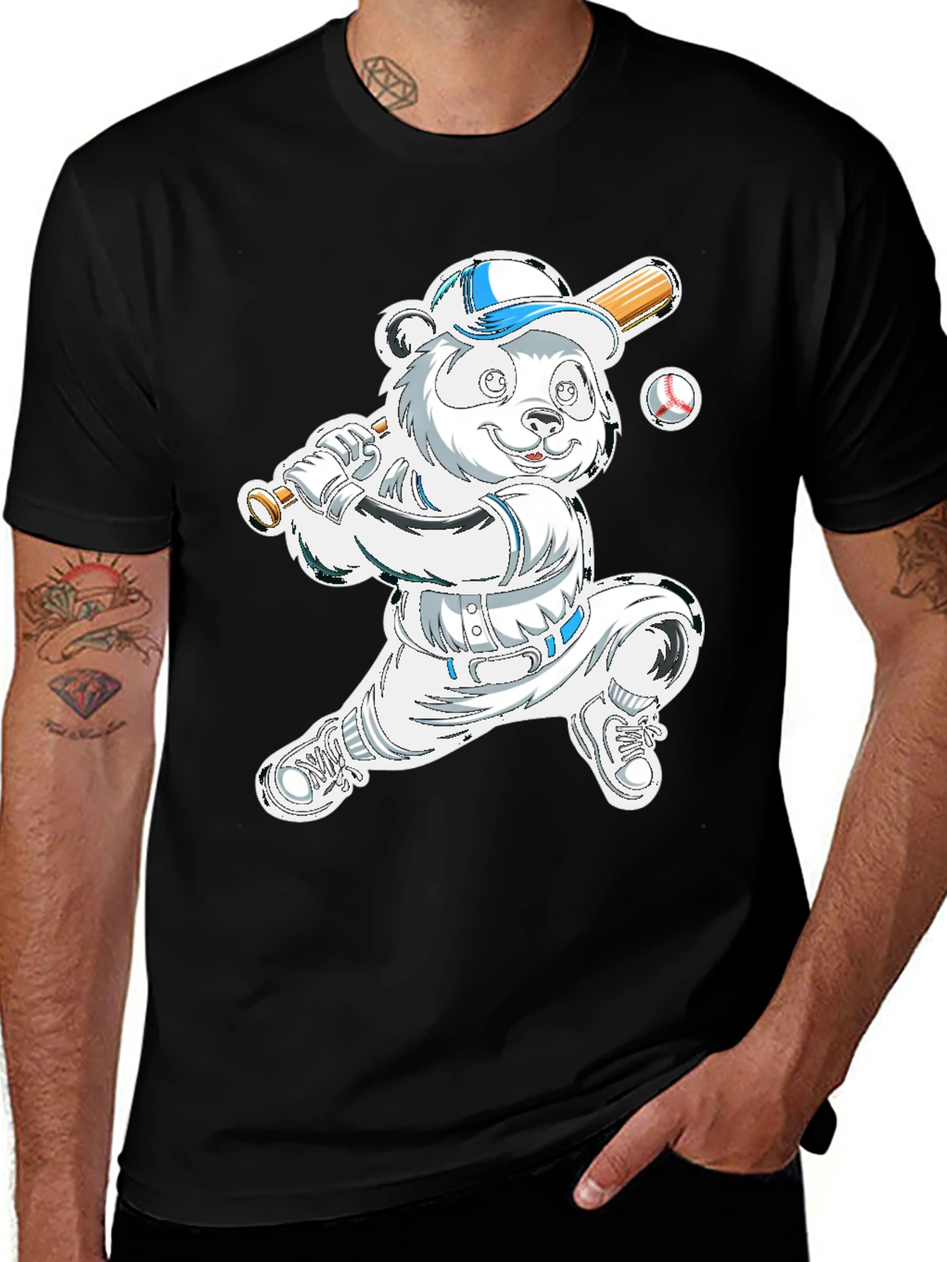 Variant 27 of Baseball Panda Graphic T-Shirt