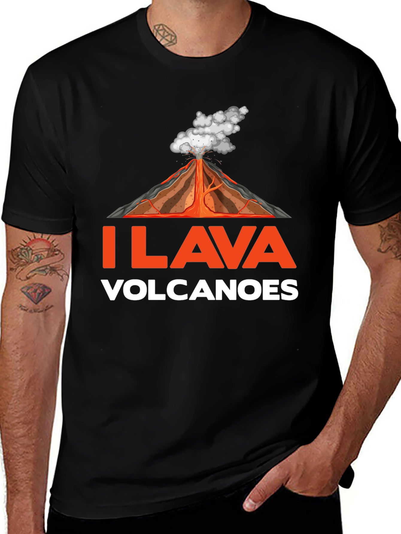 Variant 5 of I Lava Volcanoes Graphic T-Shirt - Black