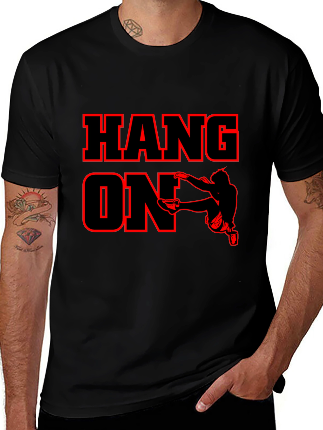 Variant 9 of Hang On Rock Climbing T-Shirt