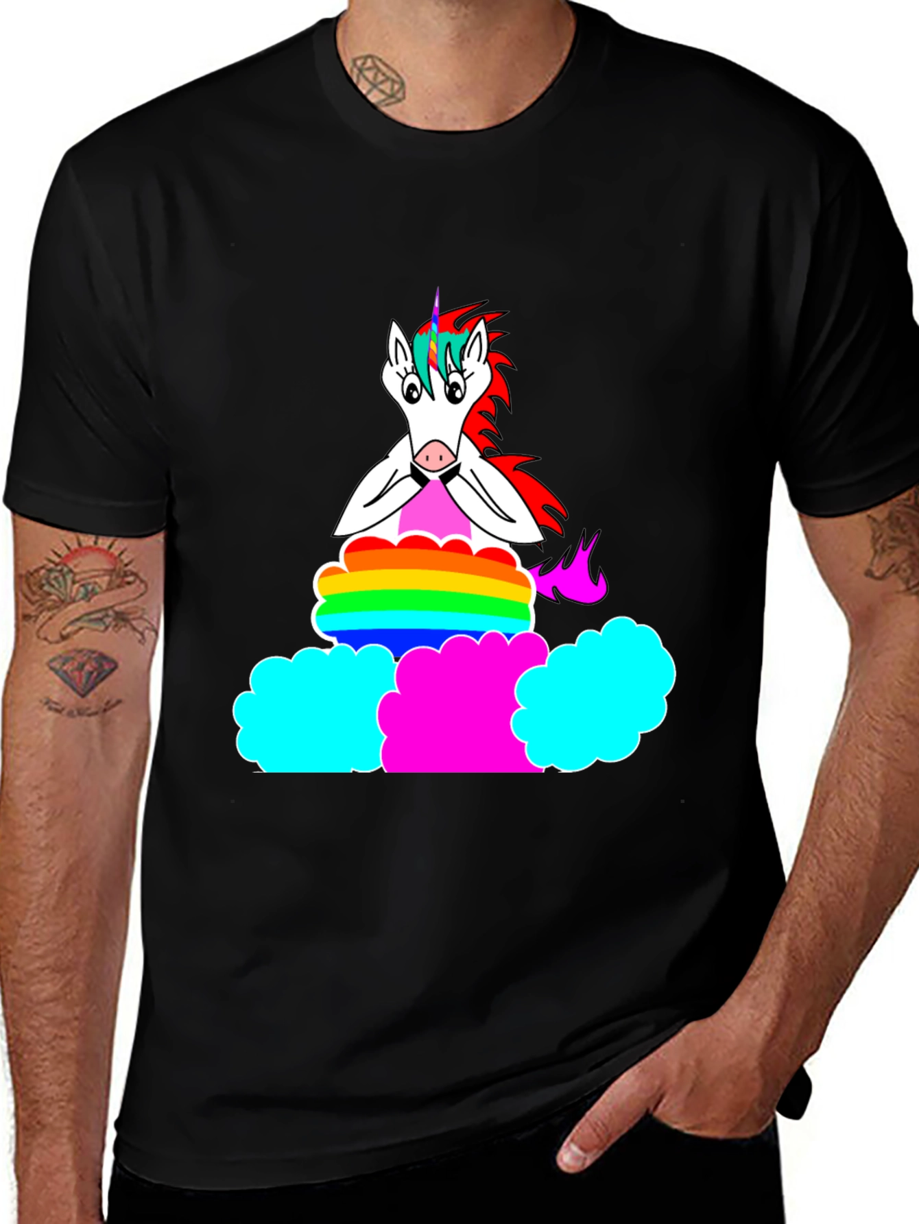 Variant 9 of Unicorn Rainbow Cloud Graphic Tee