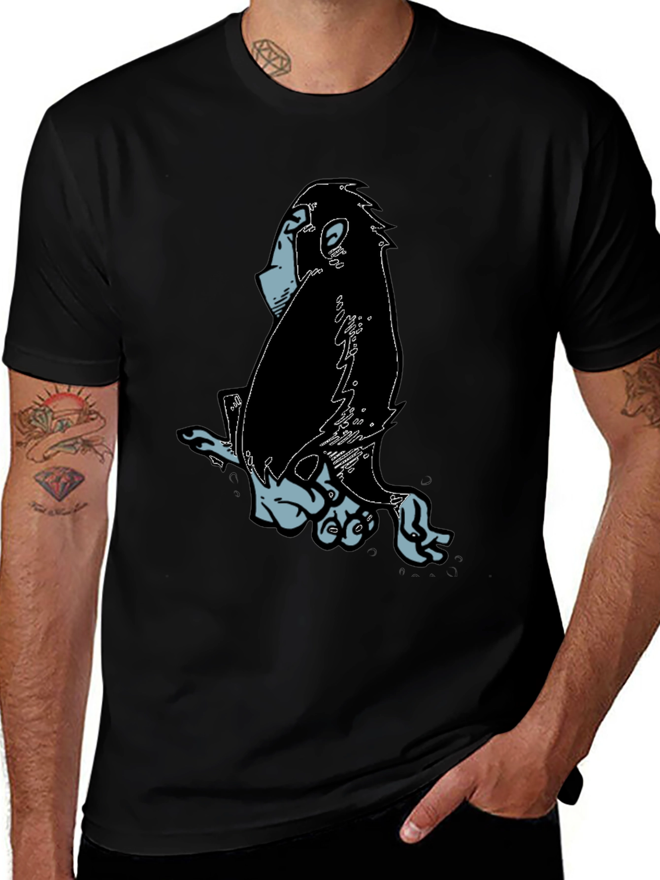 Variant 21 of Cool Graphic Print Black T-Shirt