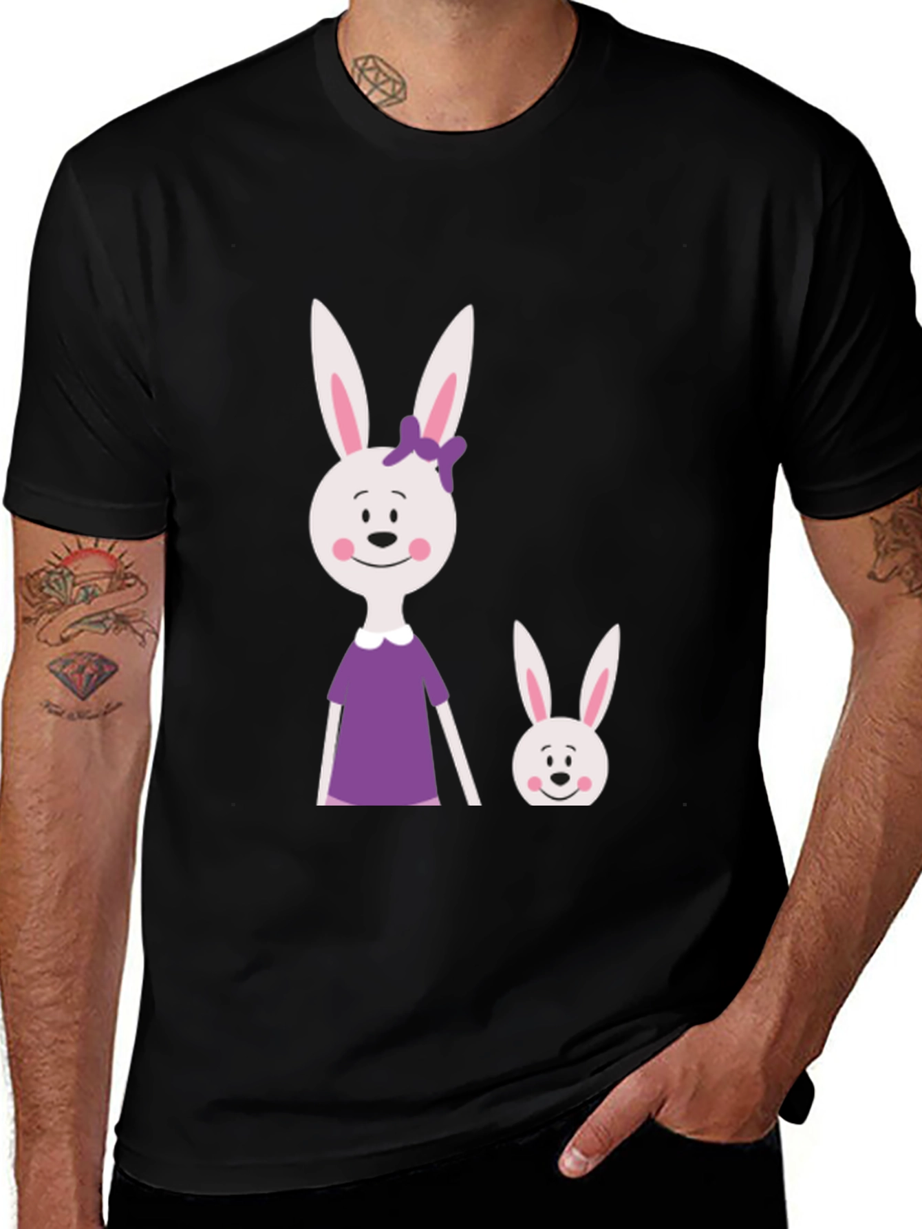 Variant 27 of Bunny Graphic Tee: Cute Easter Rabbit Design