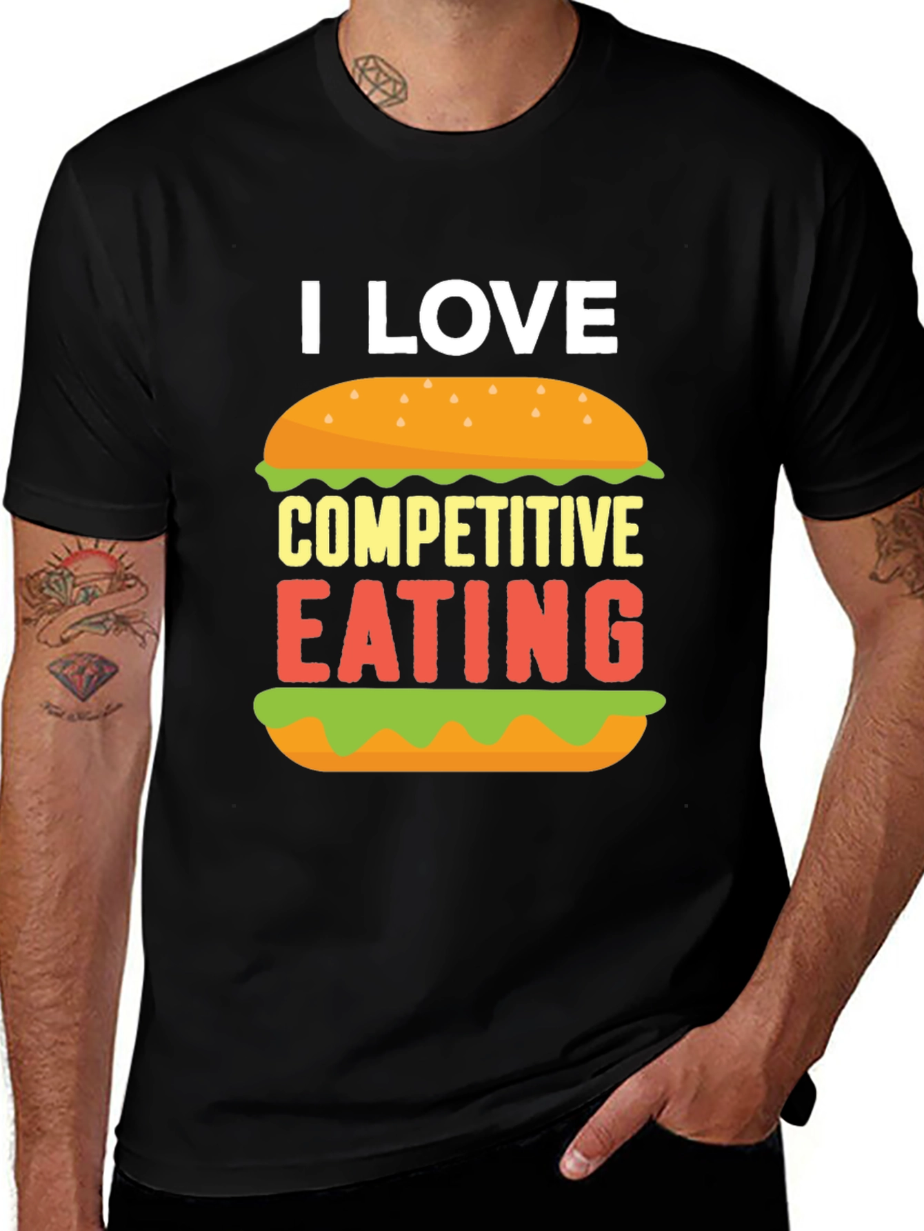 Variant 14 of I Love Competitive Eating Graphic T-Shirt