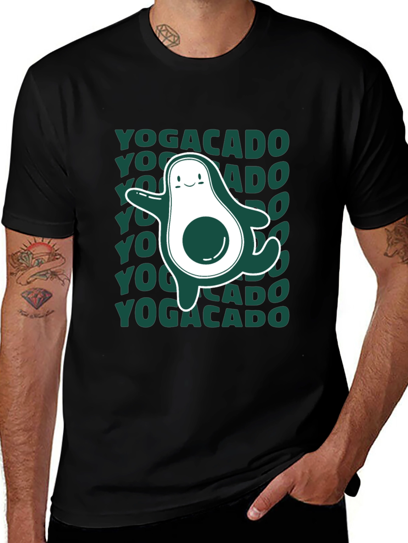 Variant 30 of Yogacado Graphic Tee - Avocado Yoga Lover Shirt