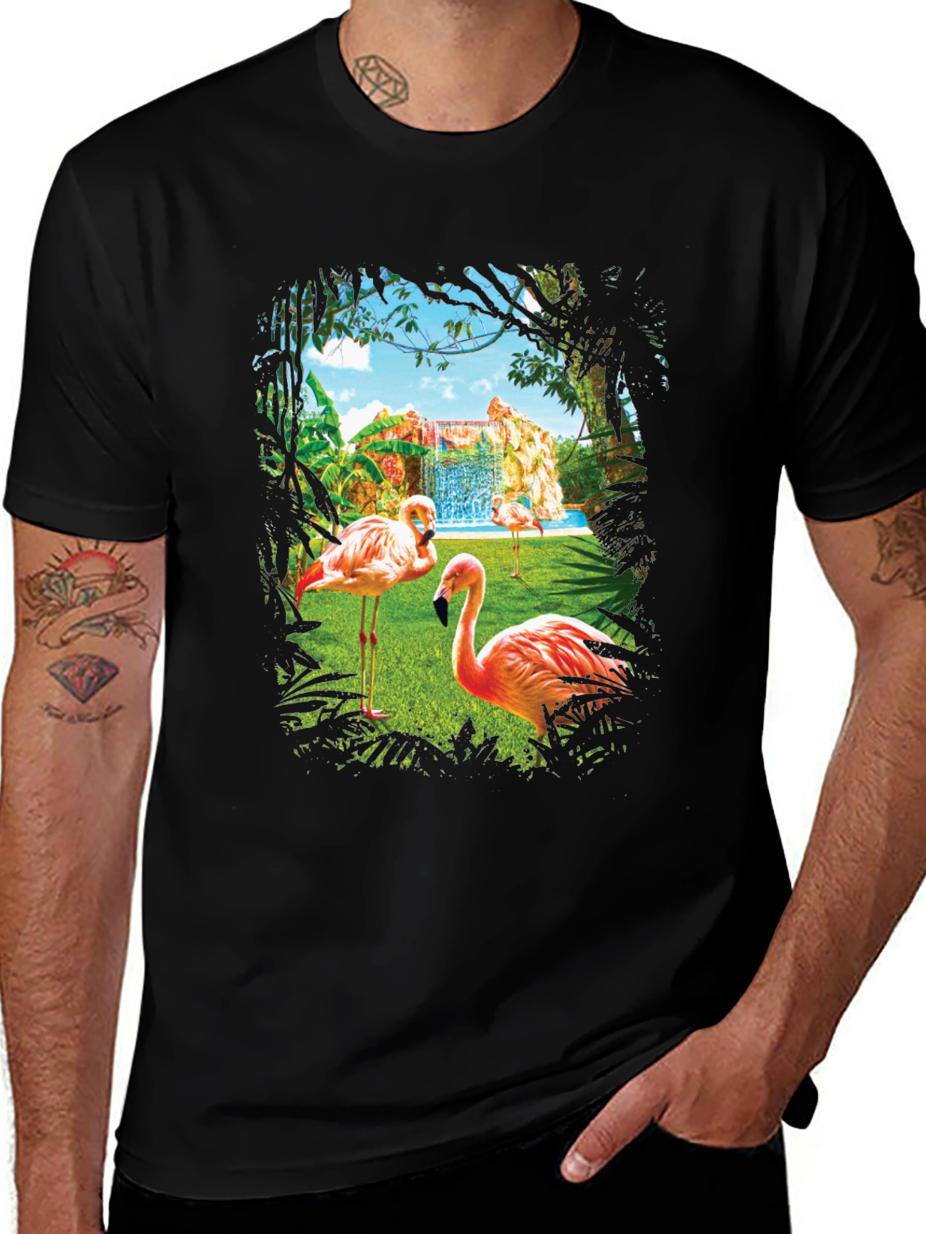 Variant 11 of Tropical Flamingo Tee: Paradise Found!