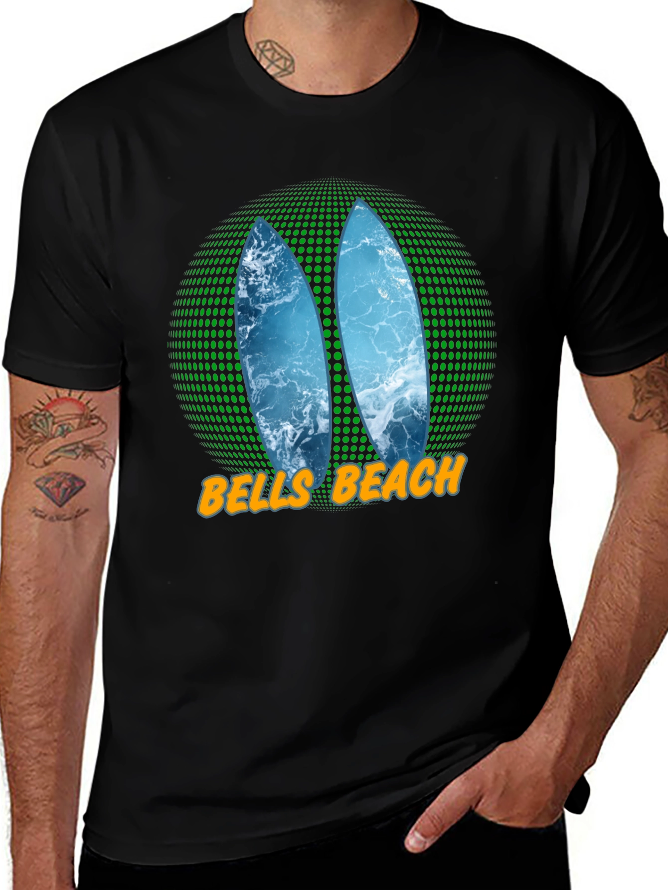 Variant 28 of Bells Beach Surfboard T-Shirt