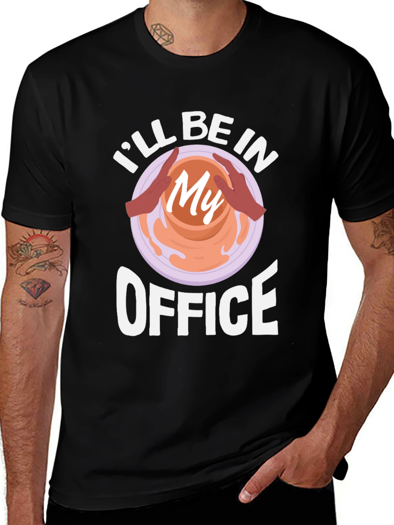 Variant 21 of Pottery Lover's T-Shirt - I'll be in my Office Graphic Tee