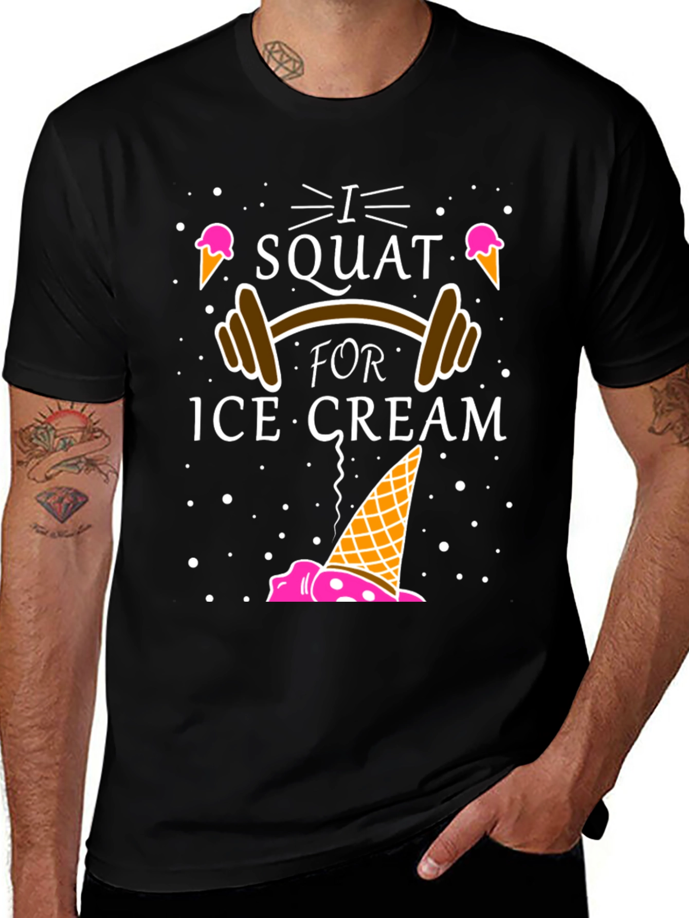 Variant 27 of I Squat for Ice Cream Graphic T-Shirt