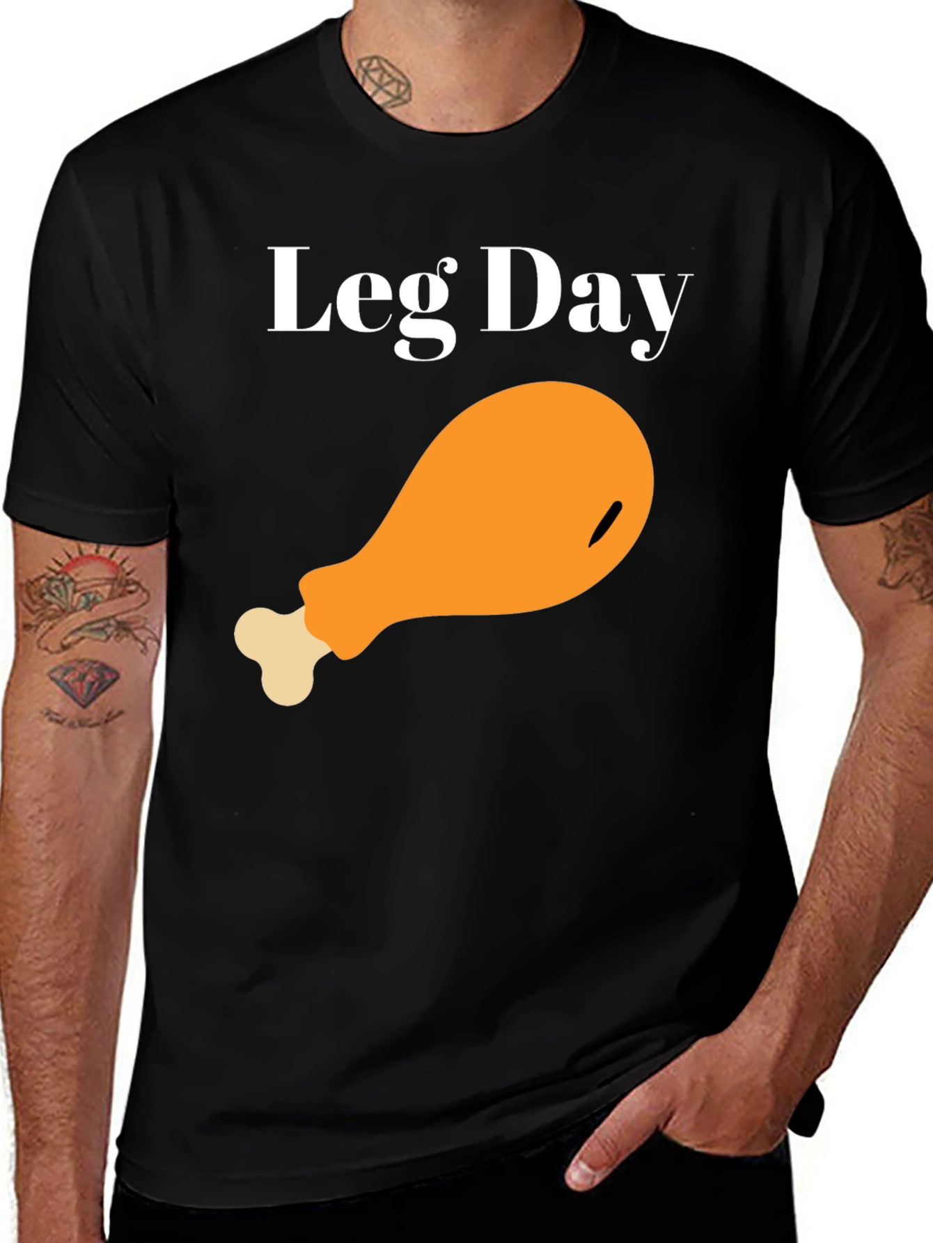 Variant 2 of Leg Day Chicken T-Shirt - Funny Workout Tee