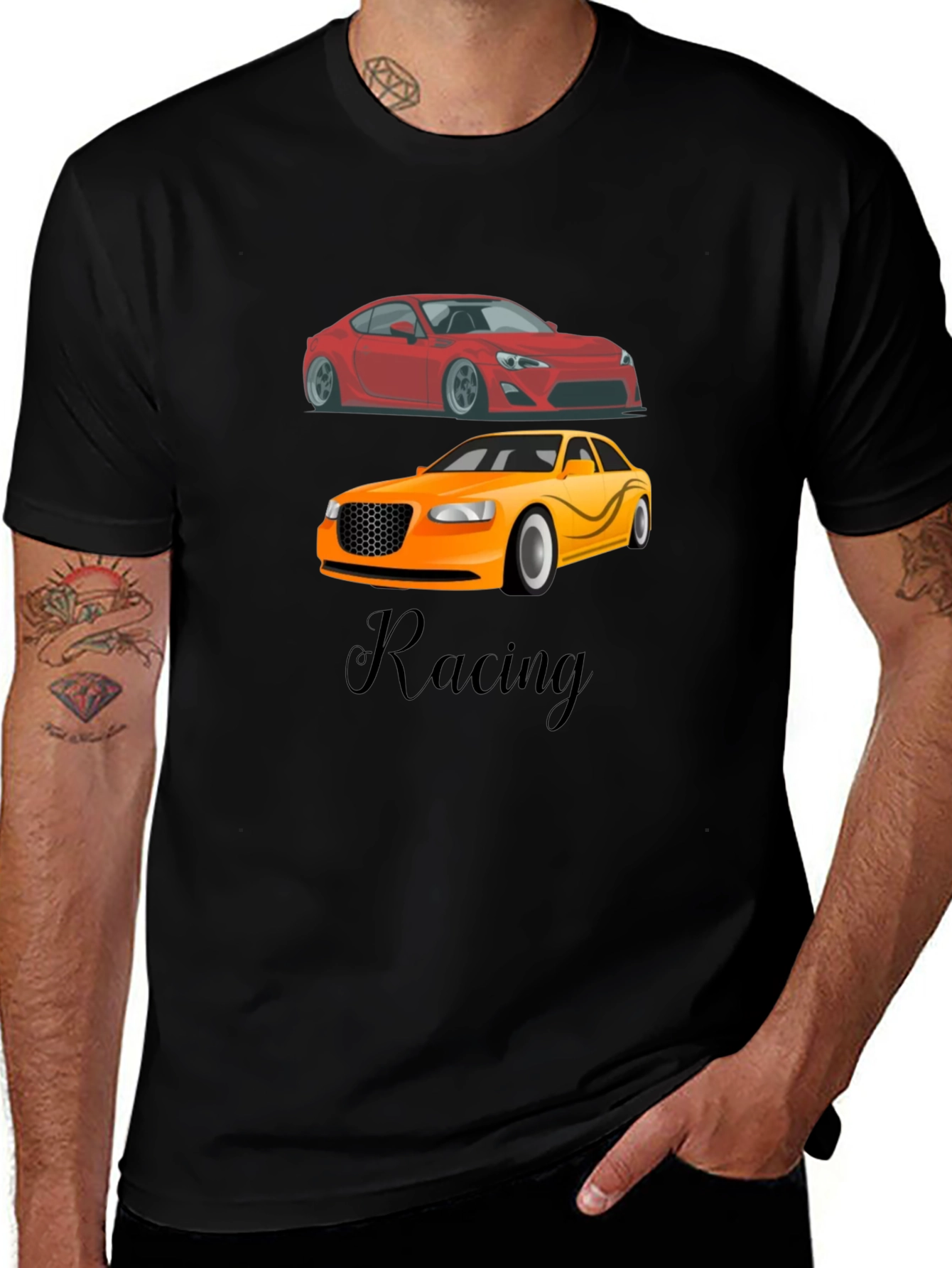 Variant 23 of Racing Car Graphic Tee - Stylish Men's T-Shirt