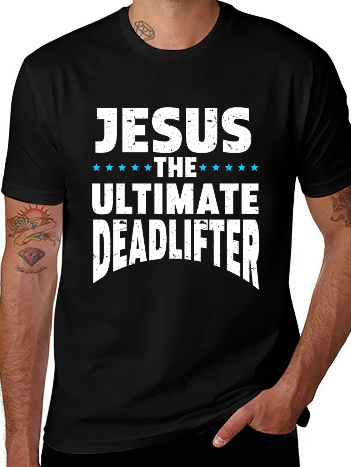 Jesus The Ultimate Deadlifter Graphic T-Shirt