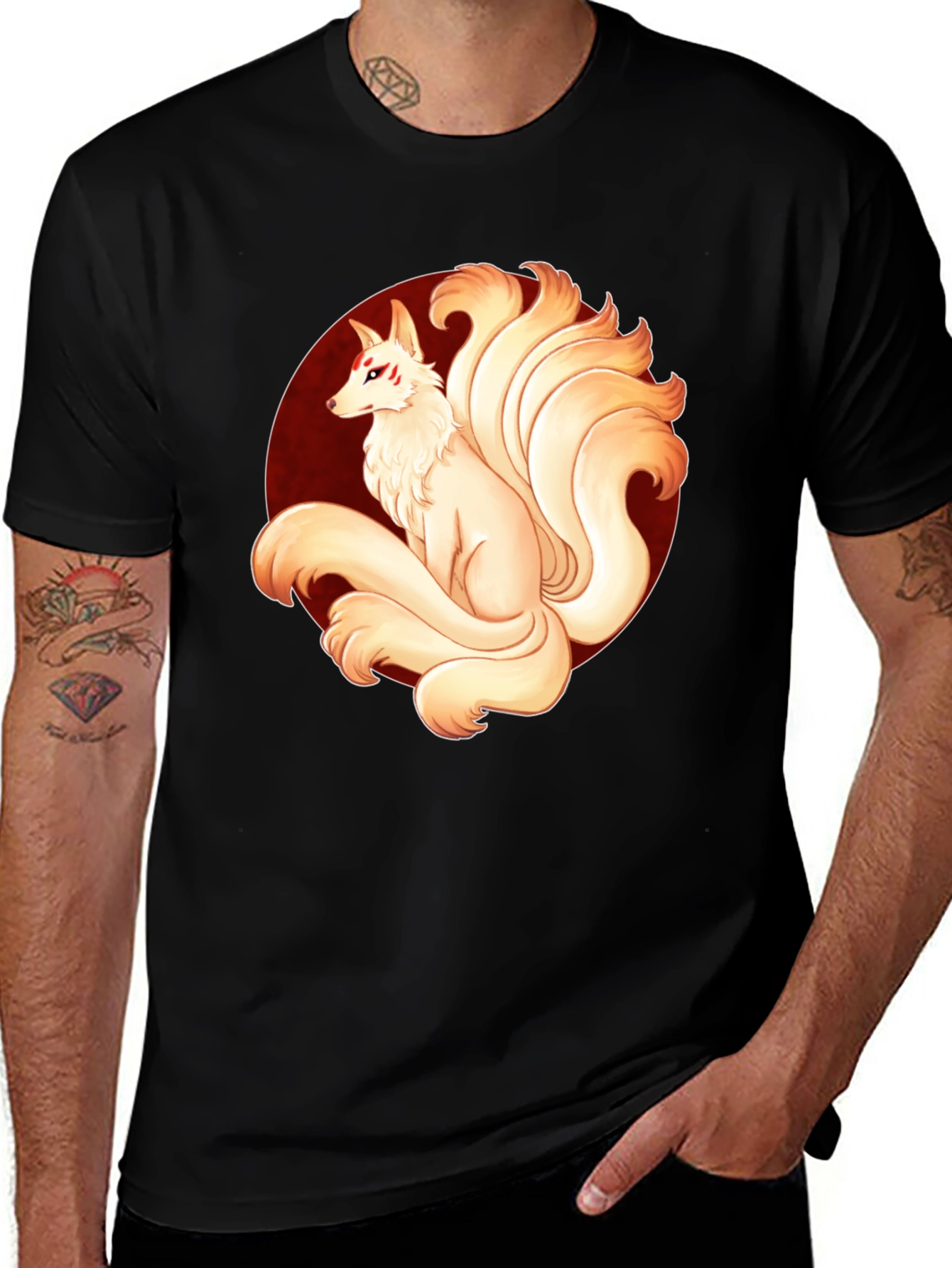 Variant 10 of Nine-Tailed Fox Graphic Tee - Stylish Anime Inspired Shirt