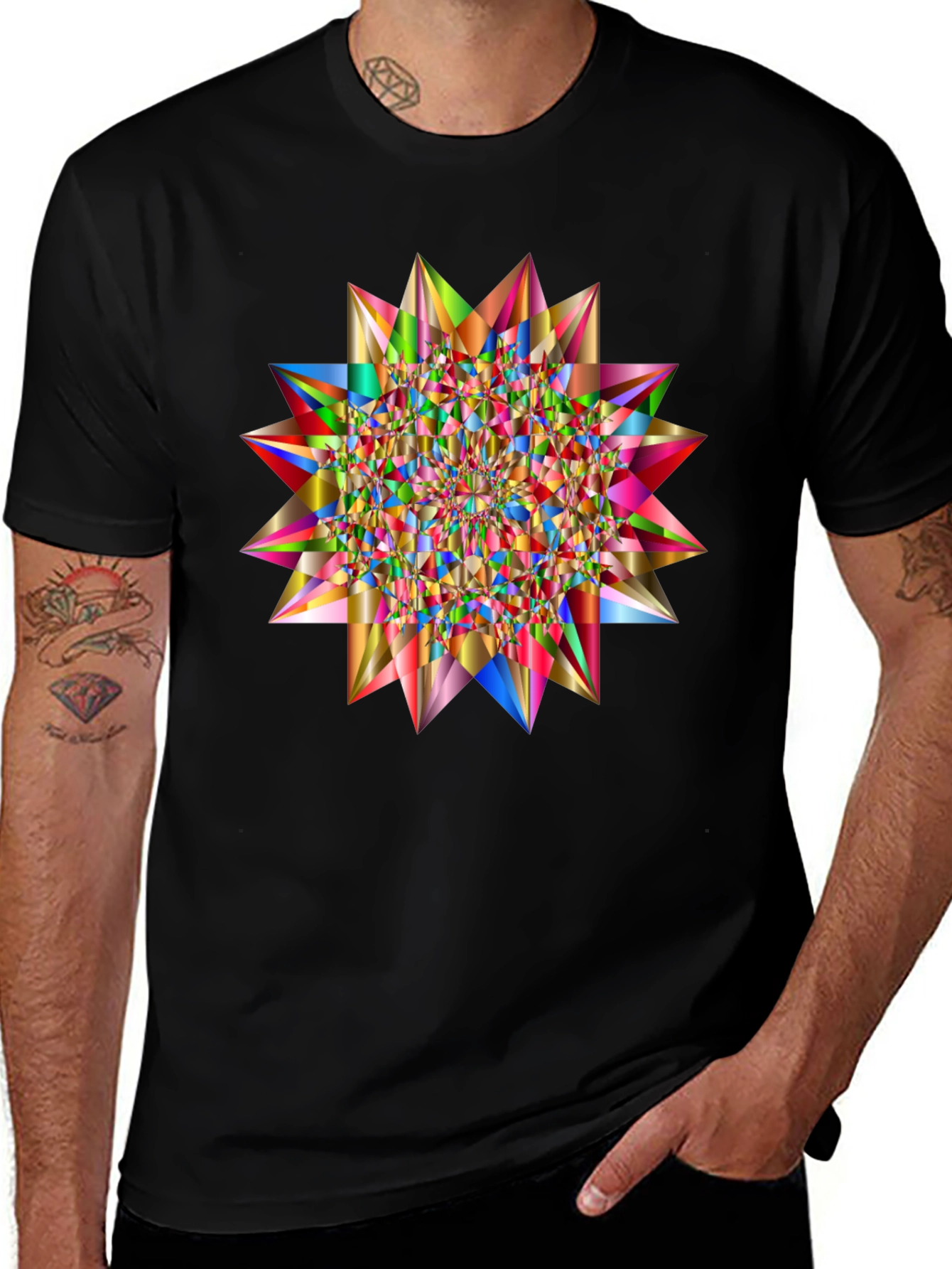 Variant 28 of Geometric Starburst Tee