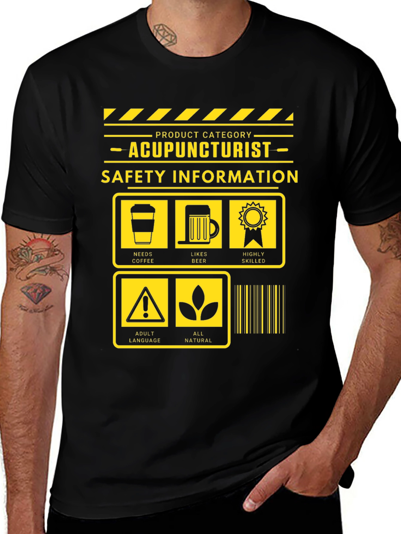 Variant 27 of Acupuncturist Safety Information Graphic Tee