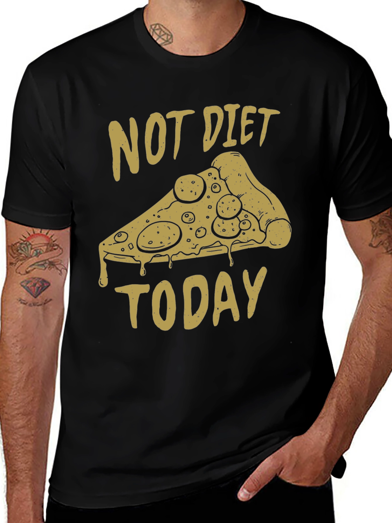 Variant 7 of Not Diet Today Pizza Slice T-Shirt - Funny Foodie Tee