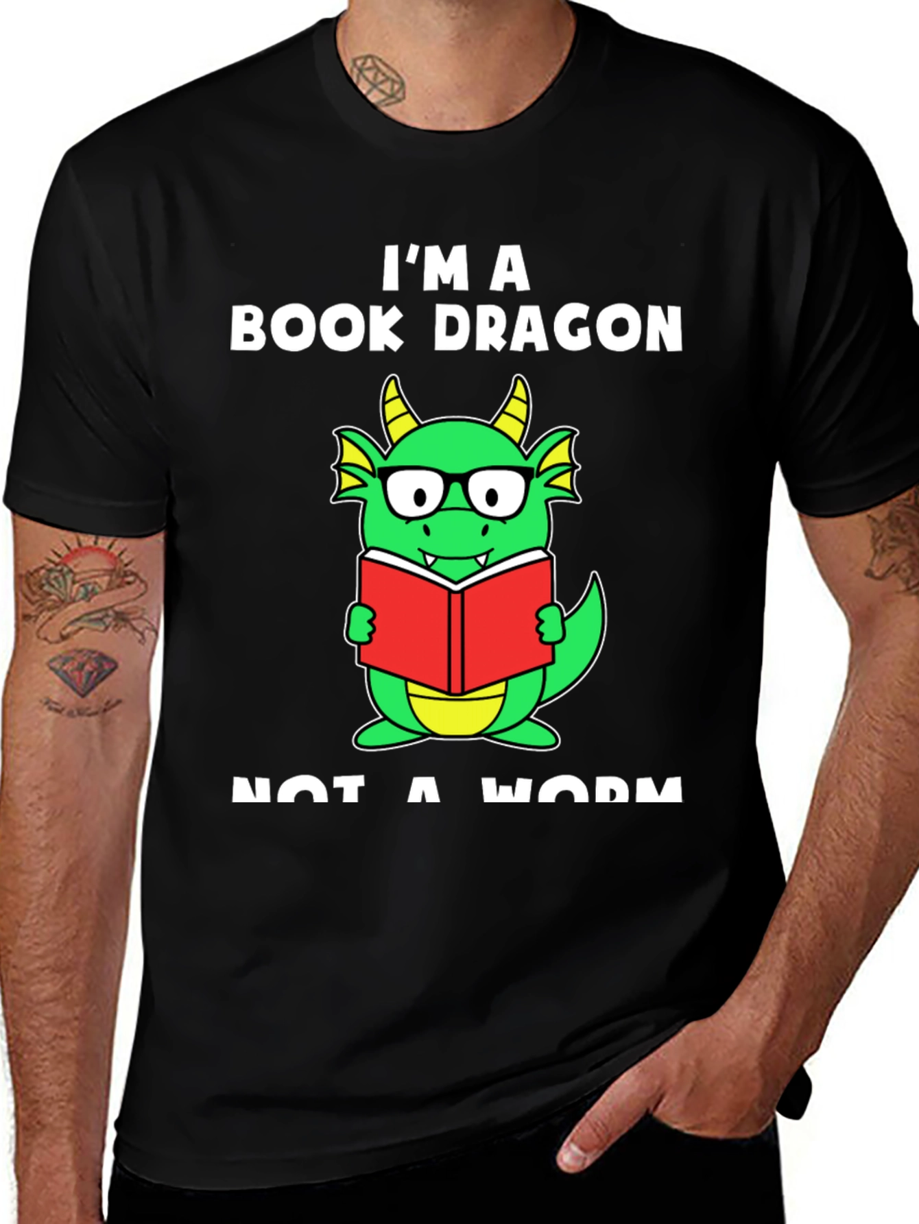 Book Dragon Graphic Tee - Reader T-Shirt
