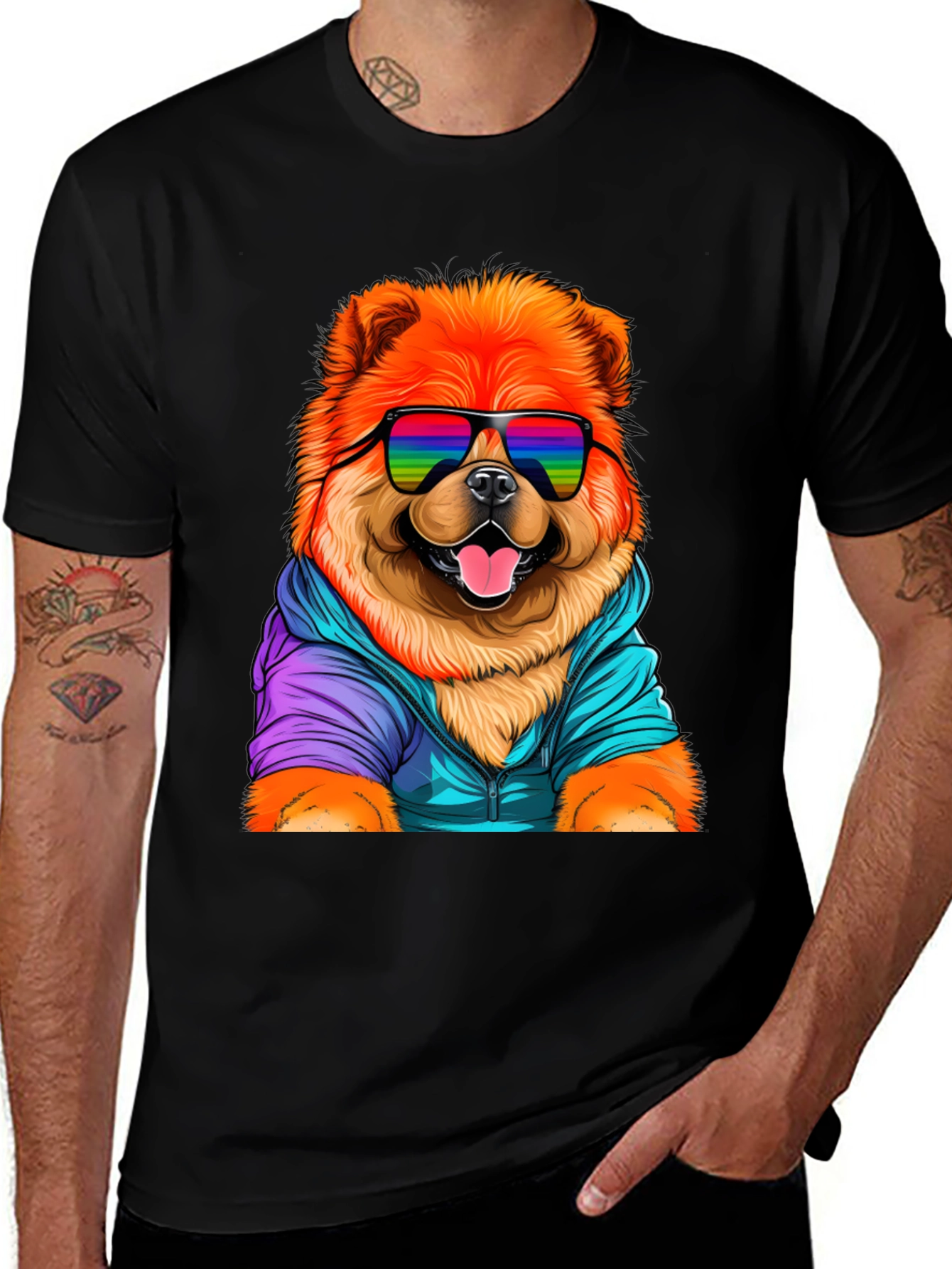 Variant 6 of Cool Chow Chow Dog Graphic Tee