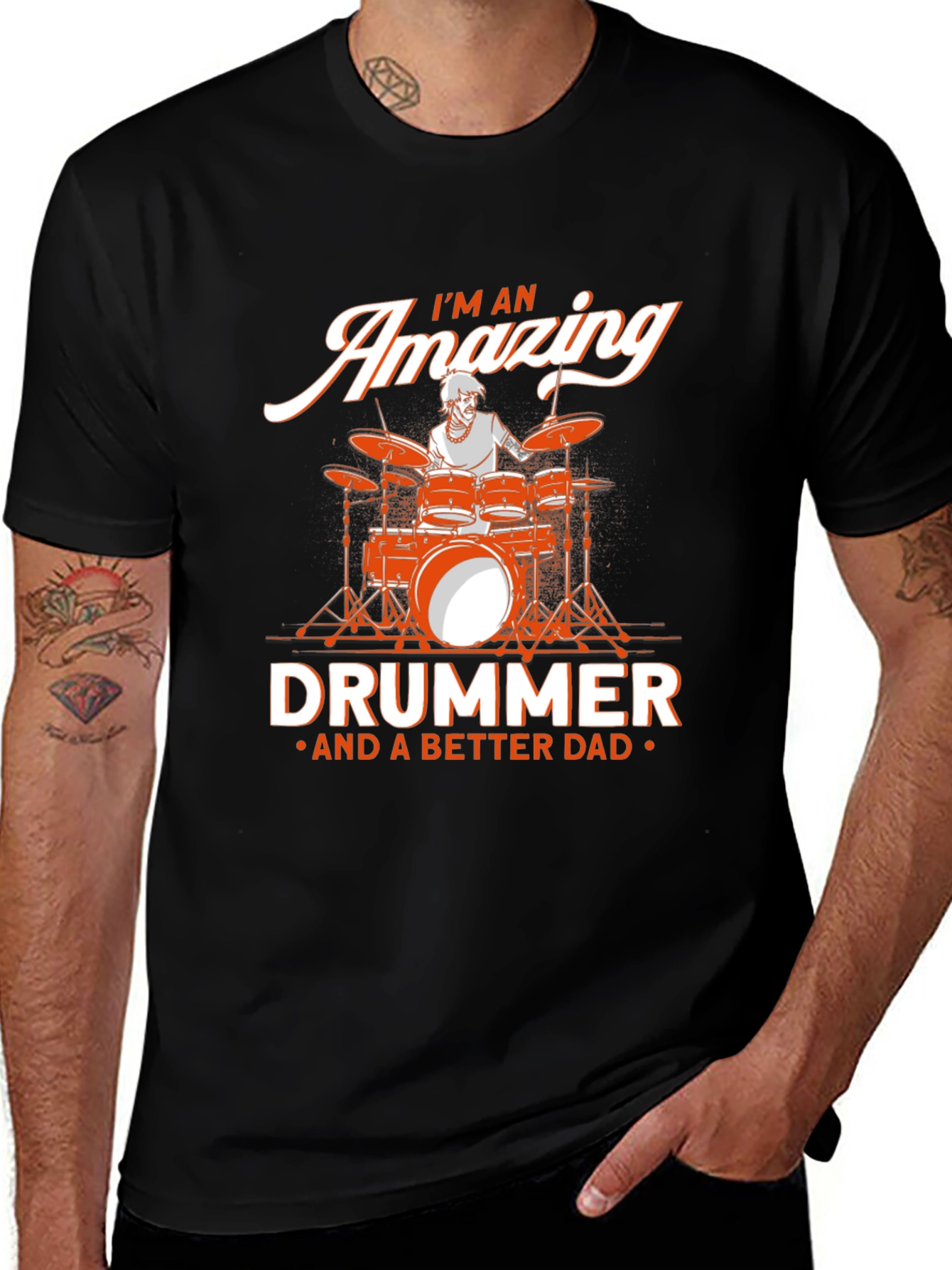 Variant 25 of Amazing Drummer Dad Graphic T-Shirt