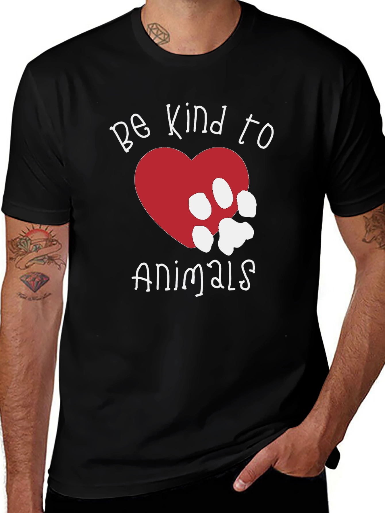 Variant 2 of Be Kind to Animals Graphic Tee