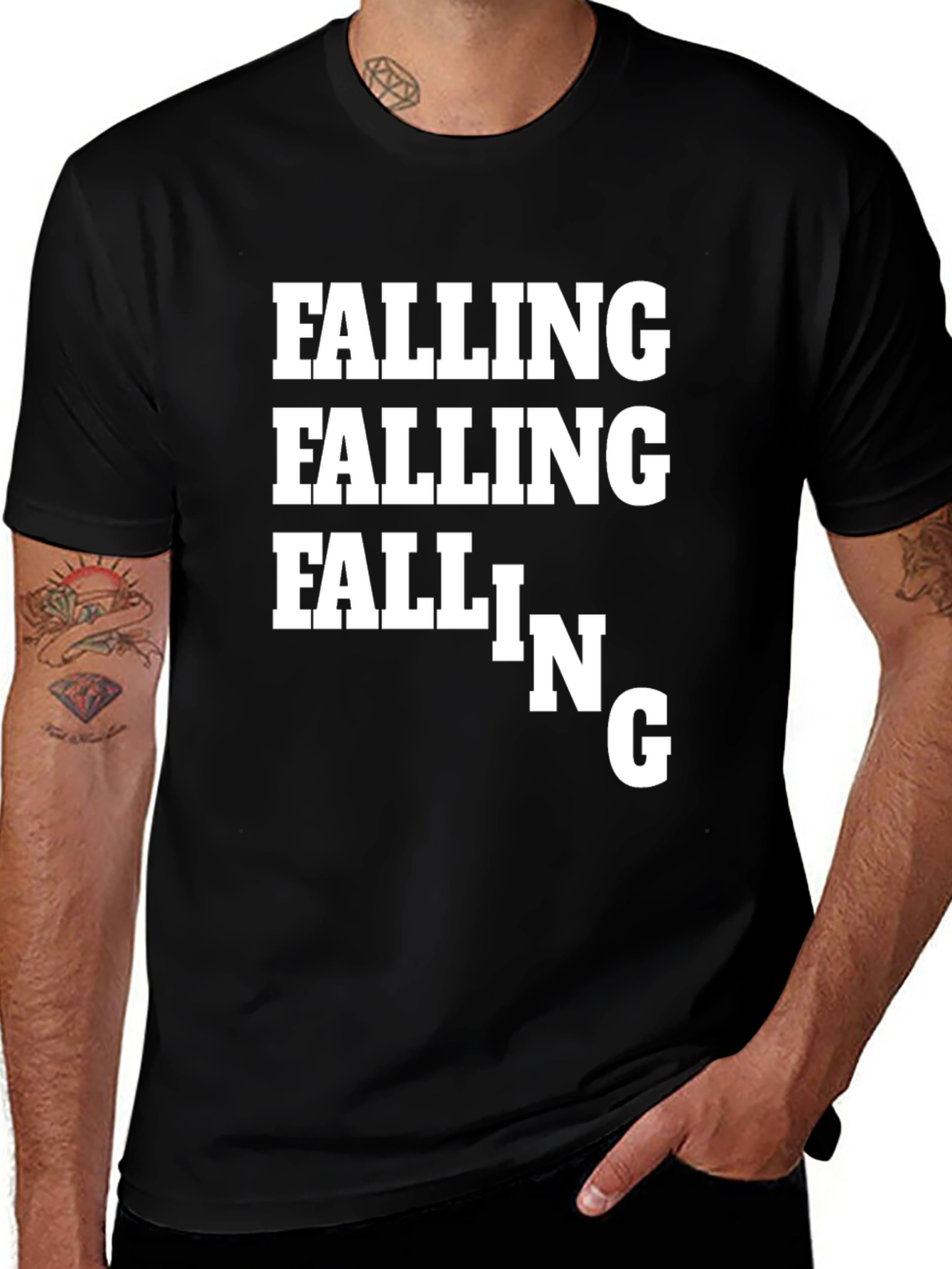 Variant 8 of Falling Graphic Print T-Shirt