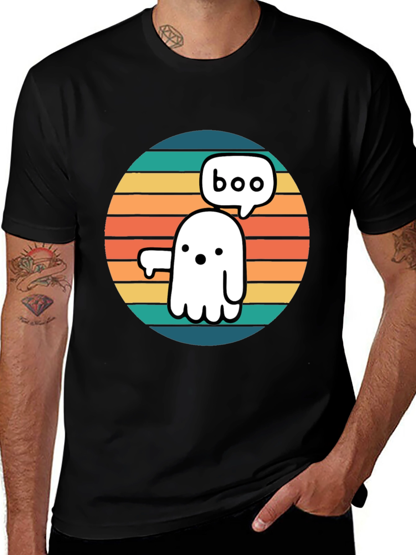Variant 19 of Boo Ghost Retro Tee