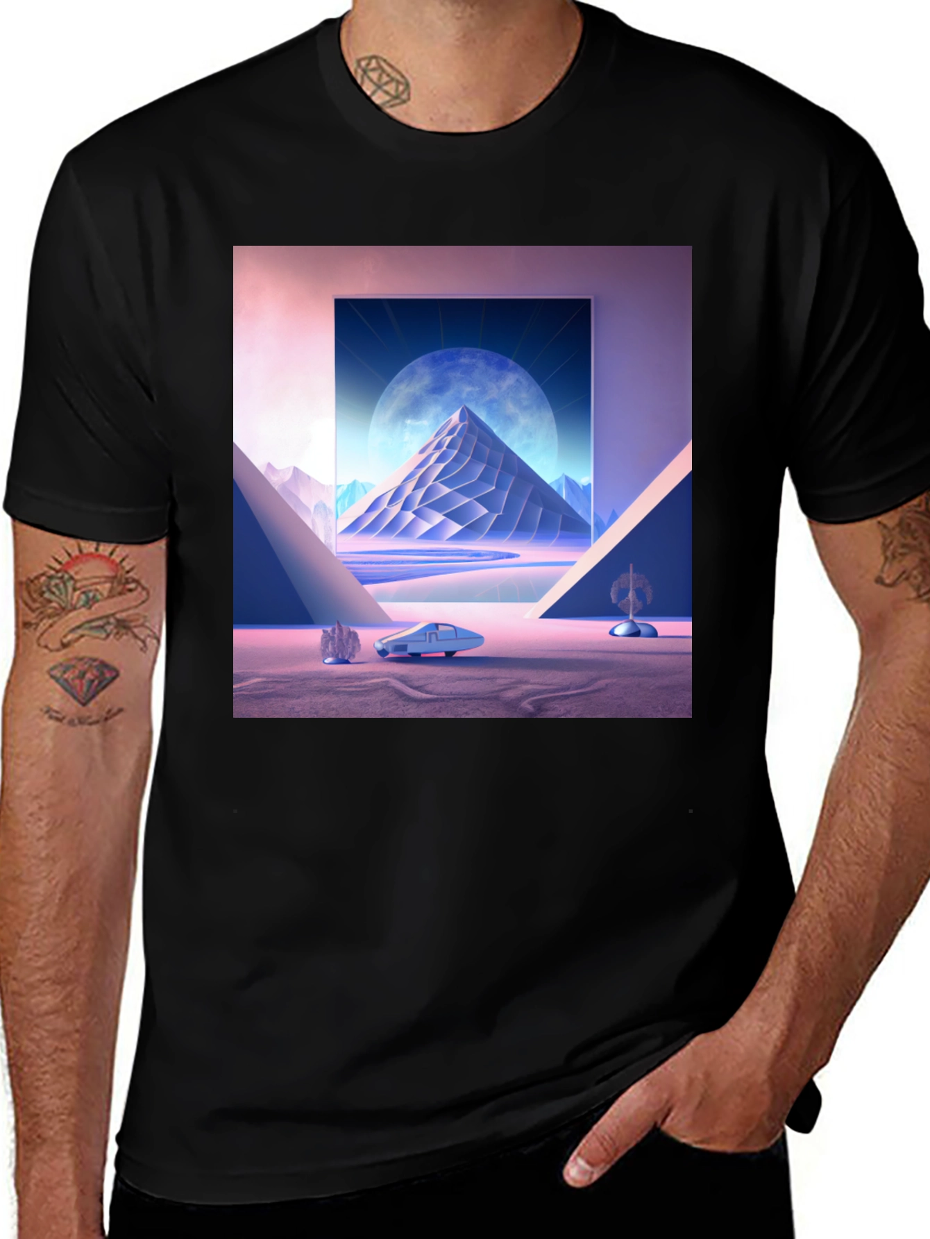 Variant 16 of Geometric Mountainscape Tee