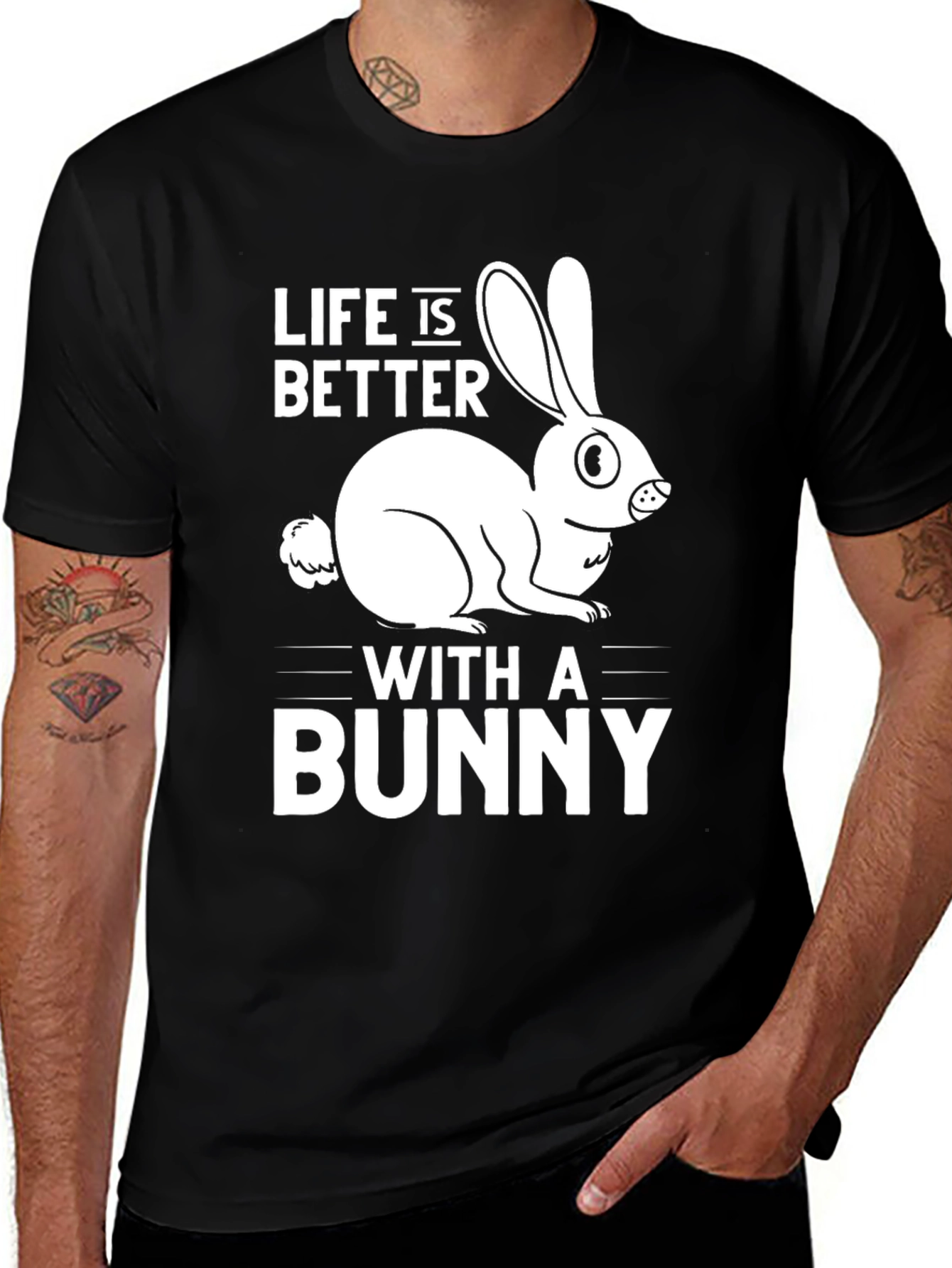 Variant 12 of Life is Better with a Bunny T-Shirt