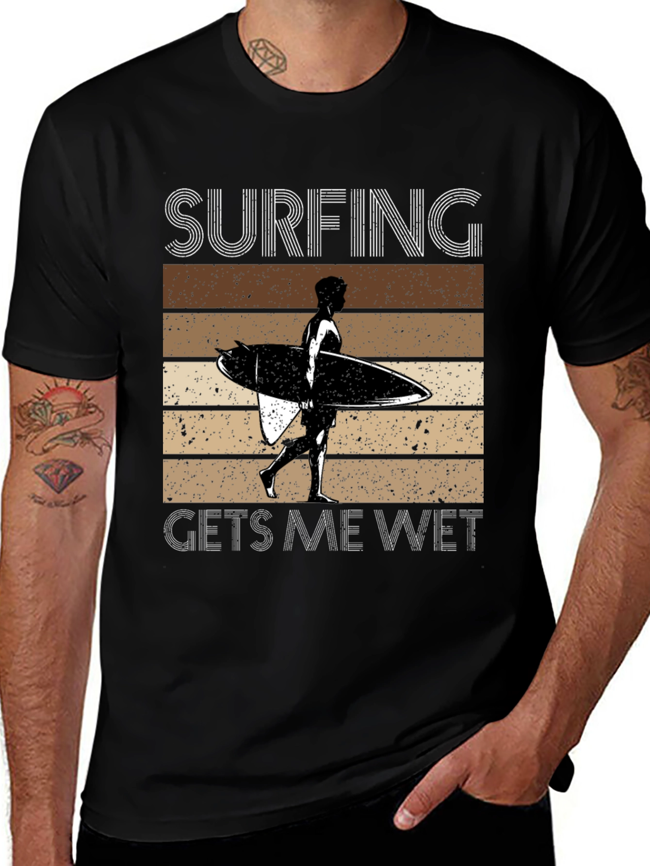 Variant 20 of Surfing Gets Me Wet T-Shirt