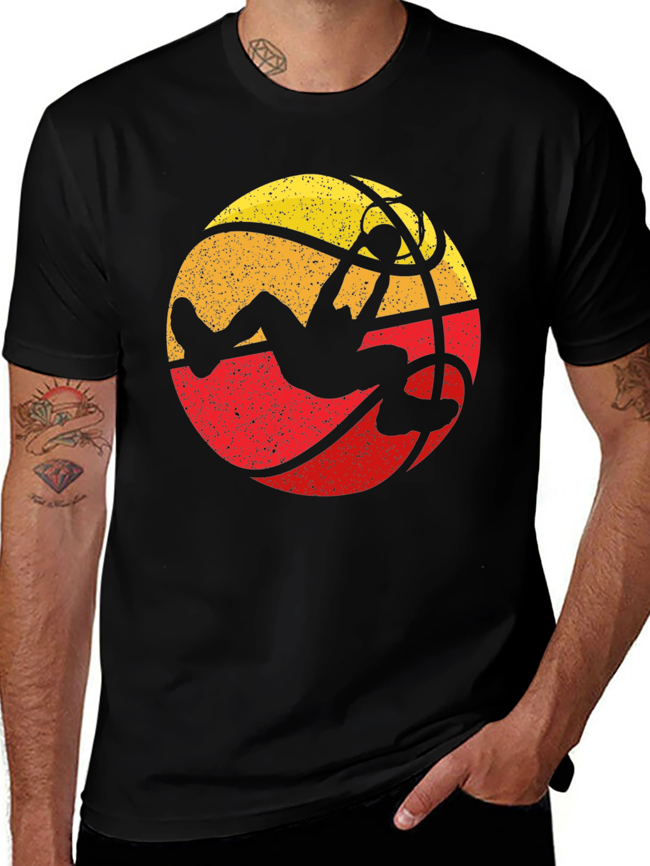 Variant 22 of Retro Basketball Dunk Graphic Tee