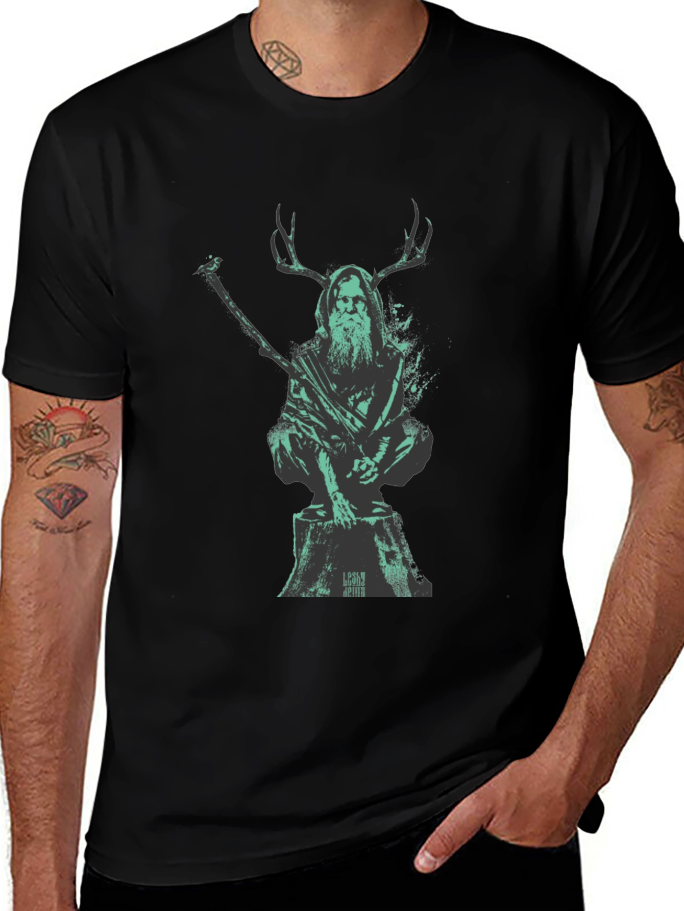Mystic Green Stag Tee