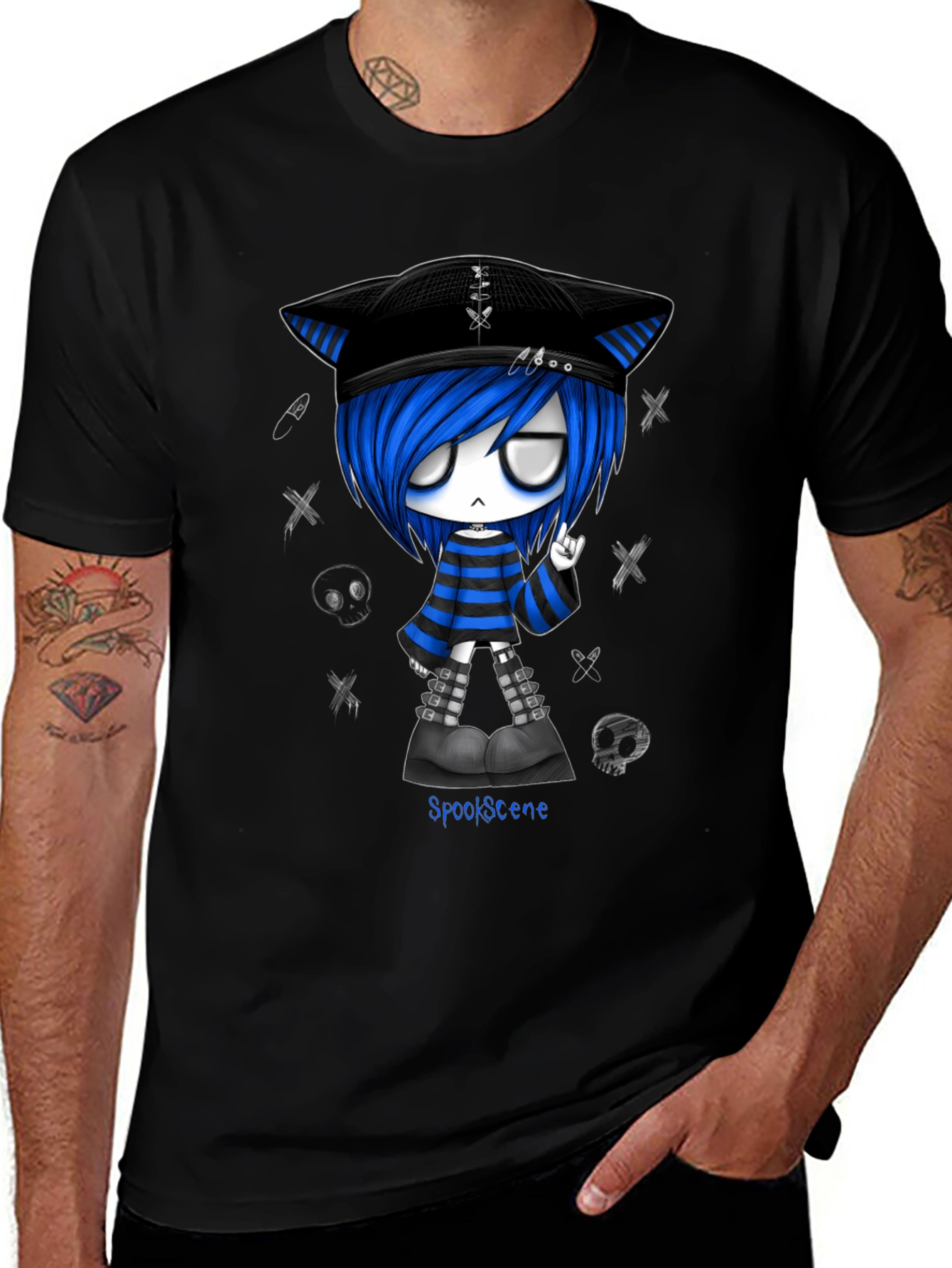 Variant 25 of Emo Cartoon Graphic T-Shirt