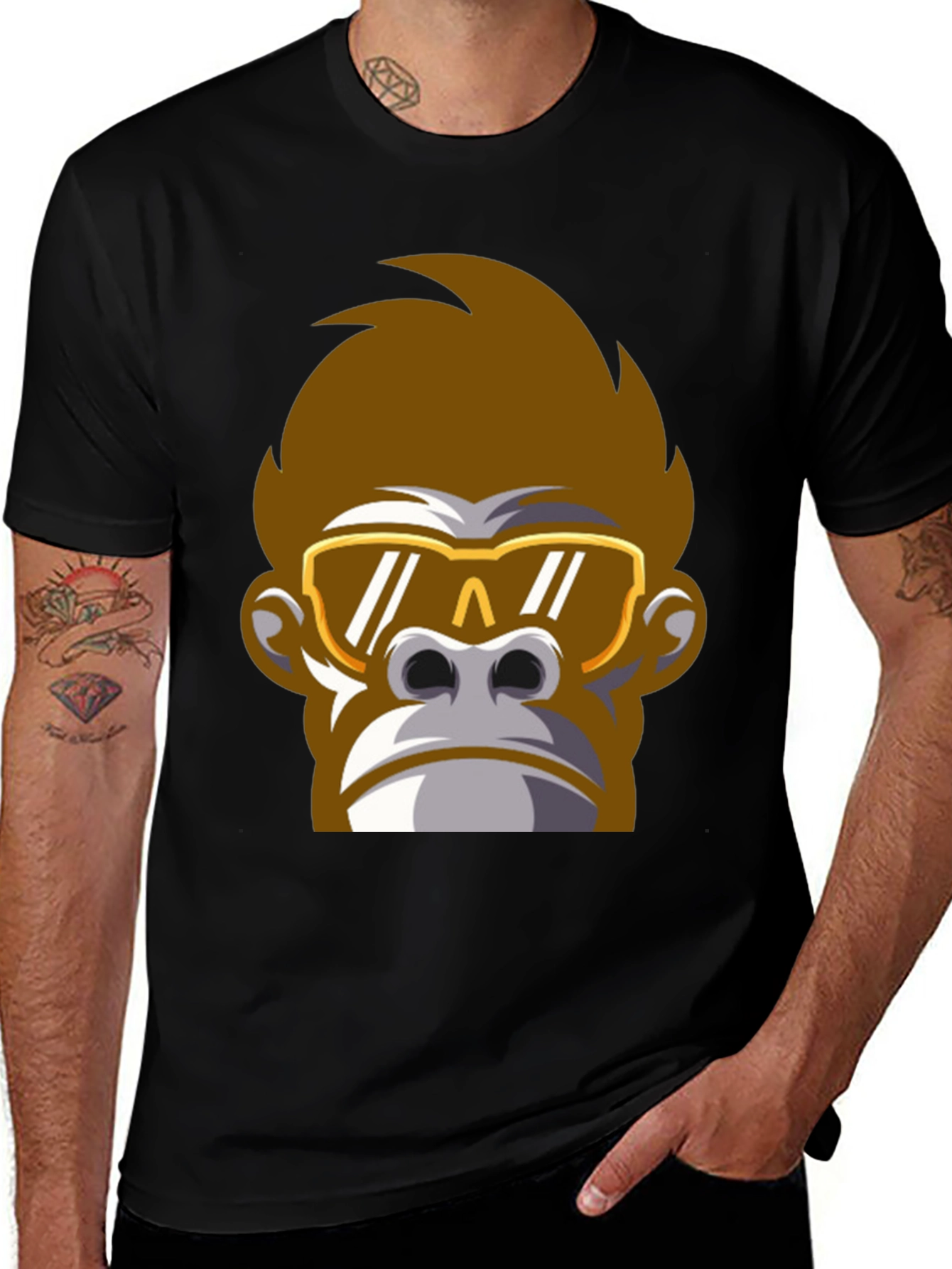 Variant 22 of Cool Ape Graphic Tee - Black T-Shirt
