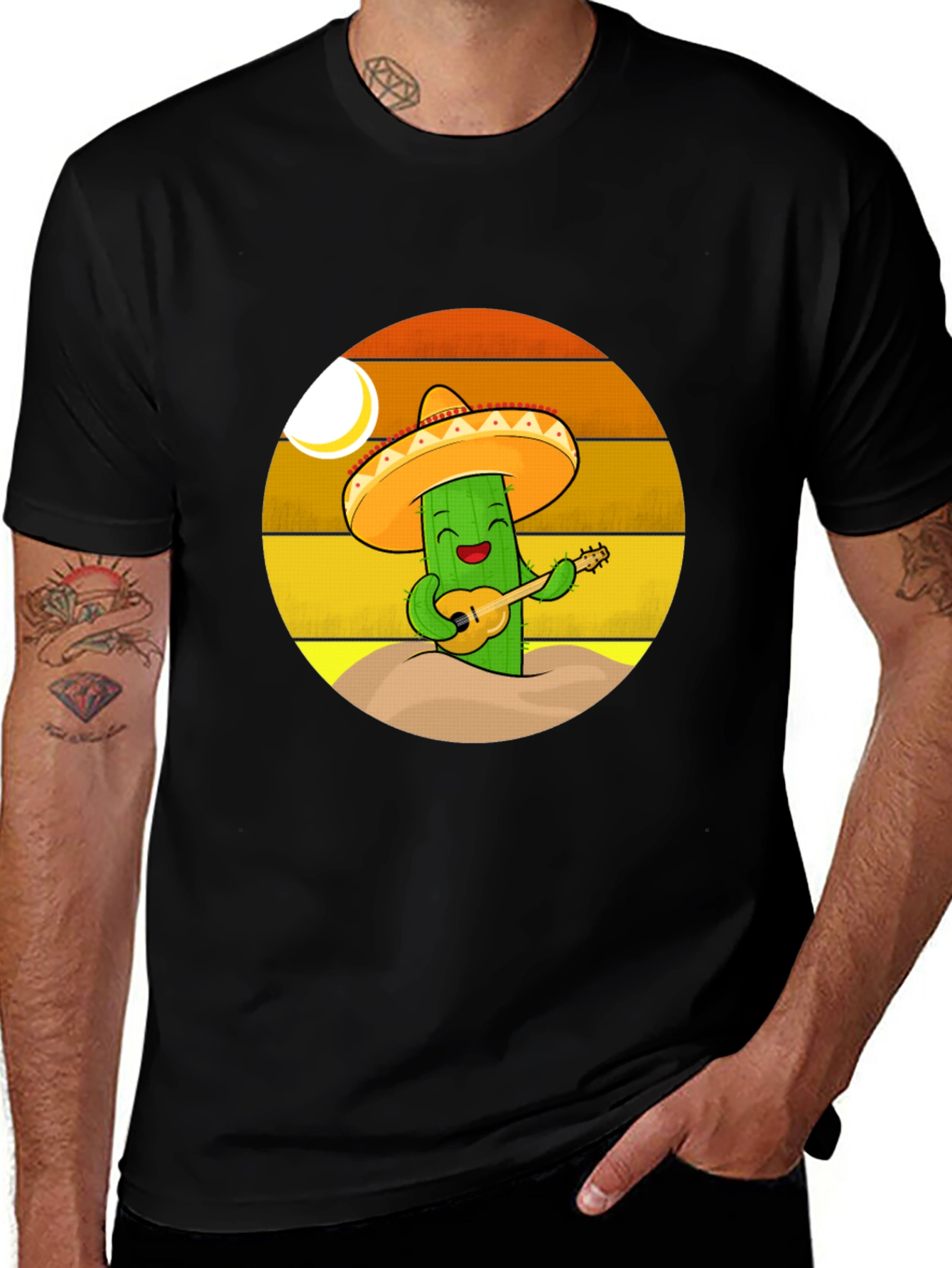 Variant 5 of Cactus Mariachi T-Shirt - Playful Desert Vibes