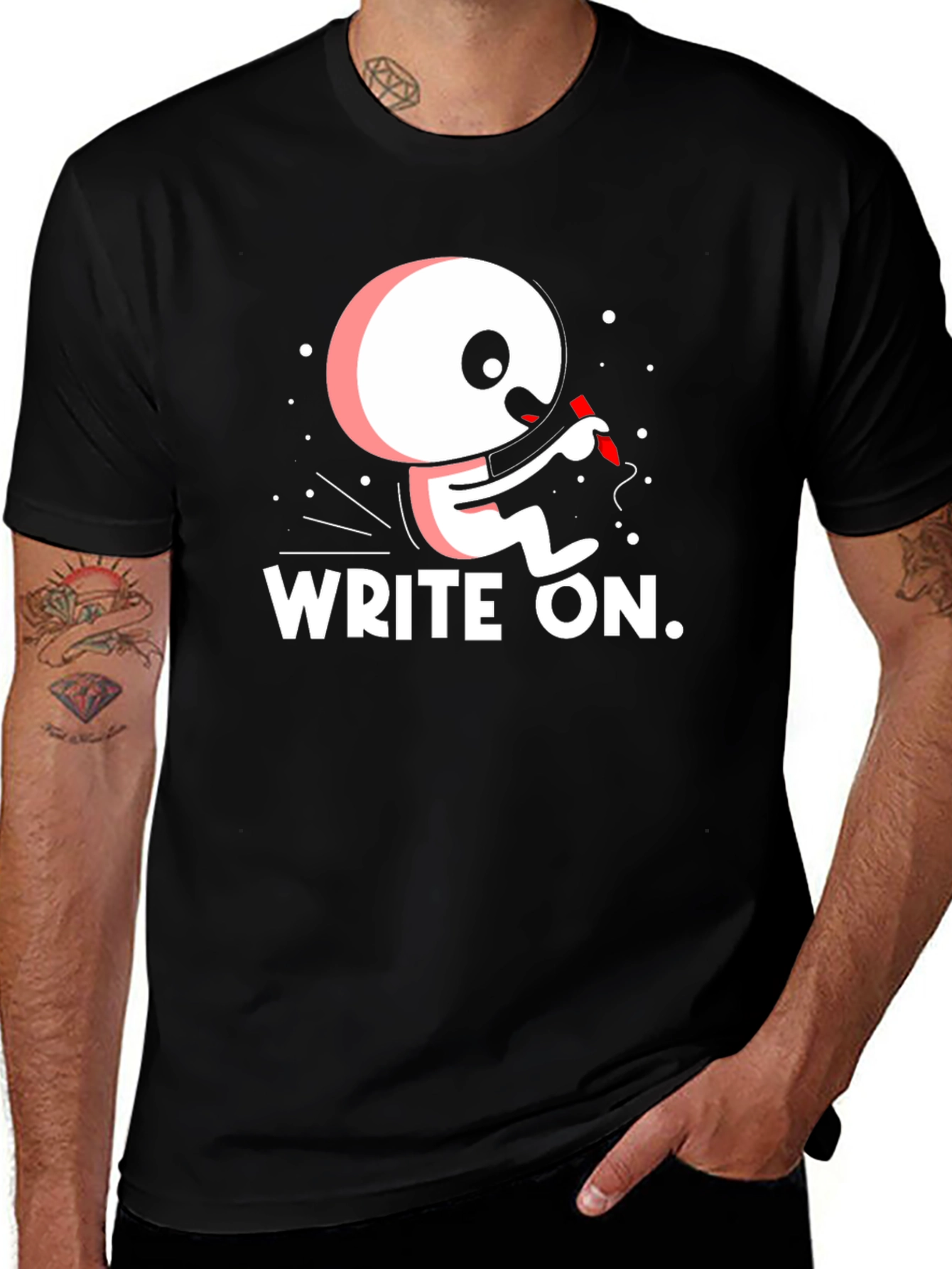 Variant 11 of Write On! Cartoon T-Shirt - Unique Design