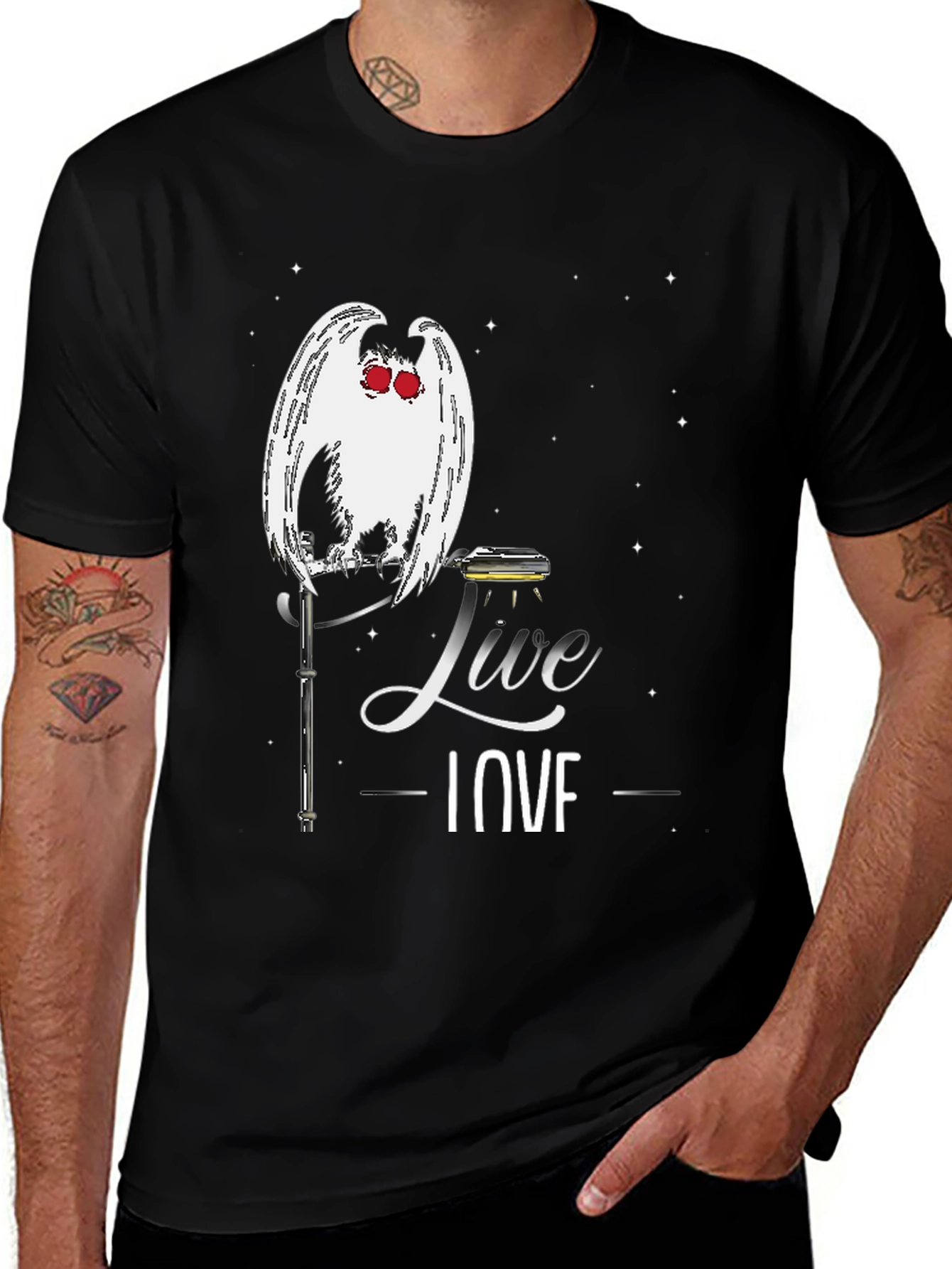 Mothman Live Love T-Shirt - Cryptid Tee