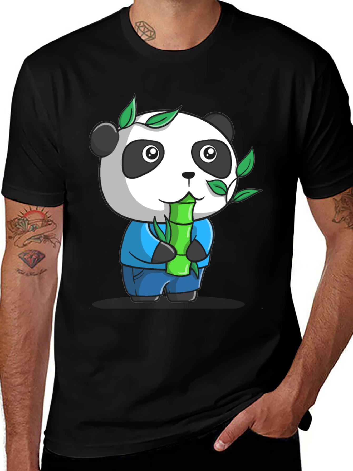 Variant 22 of Panda Eating Bamboo Graphic Tee