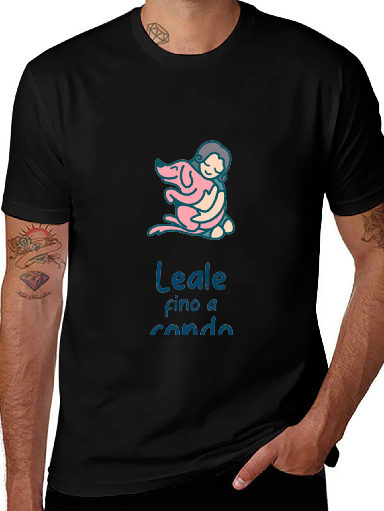 Variant 11 of Dog Lover Graphic Tee - Leale fino a rondo