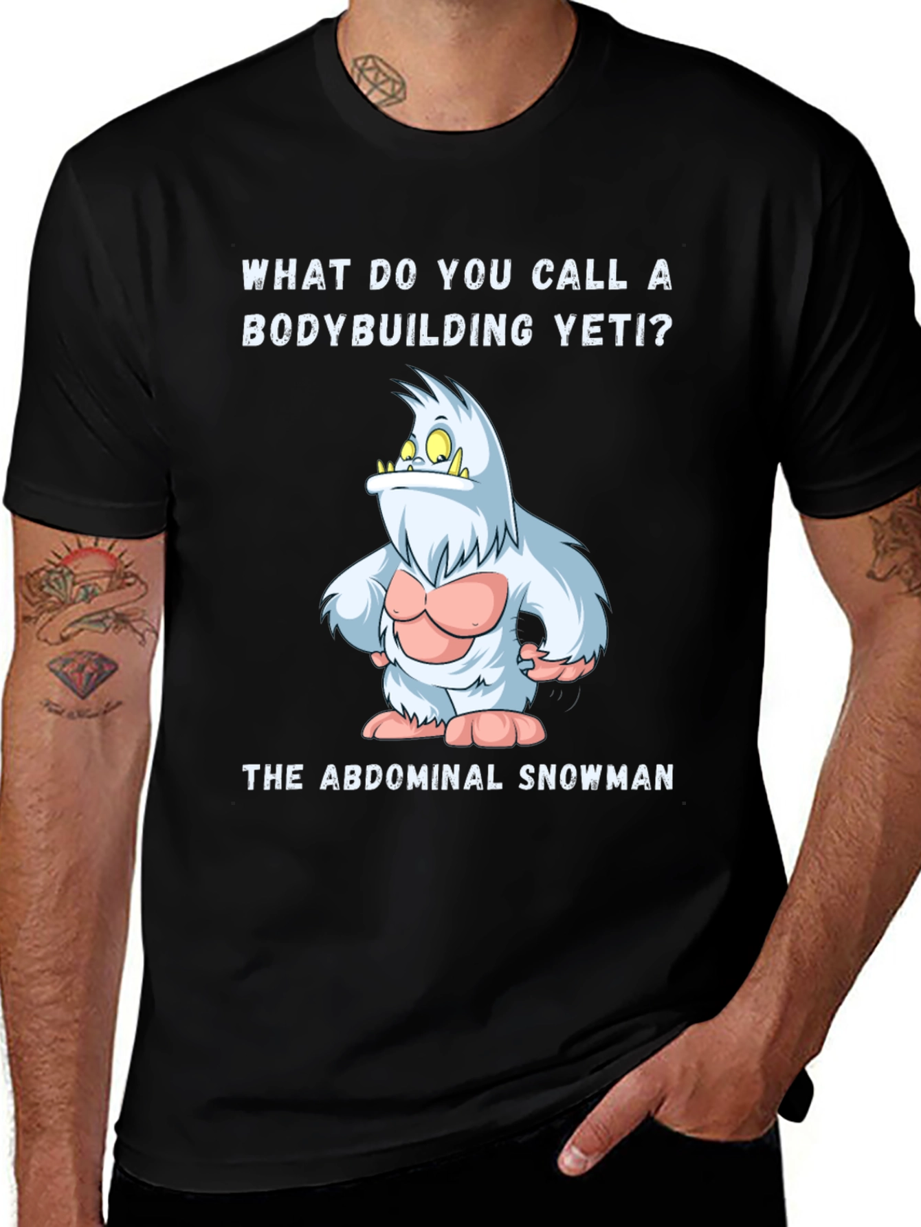 Variant 21 of Abdominal Snowman T-Shirt - Funny Yeti Gym Tee