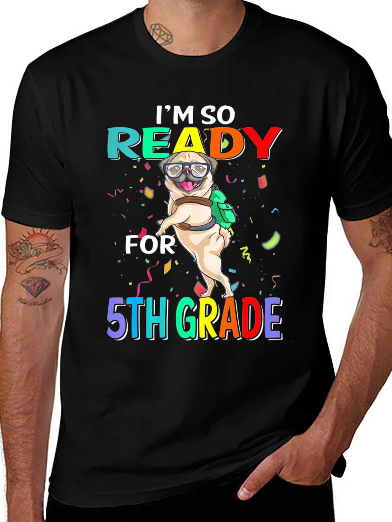 Ready for 5th Grade Pug T-Shirt
