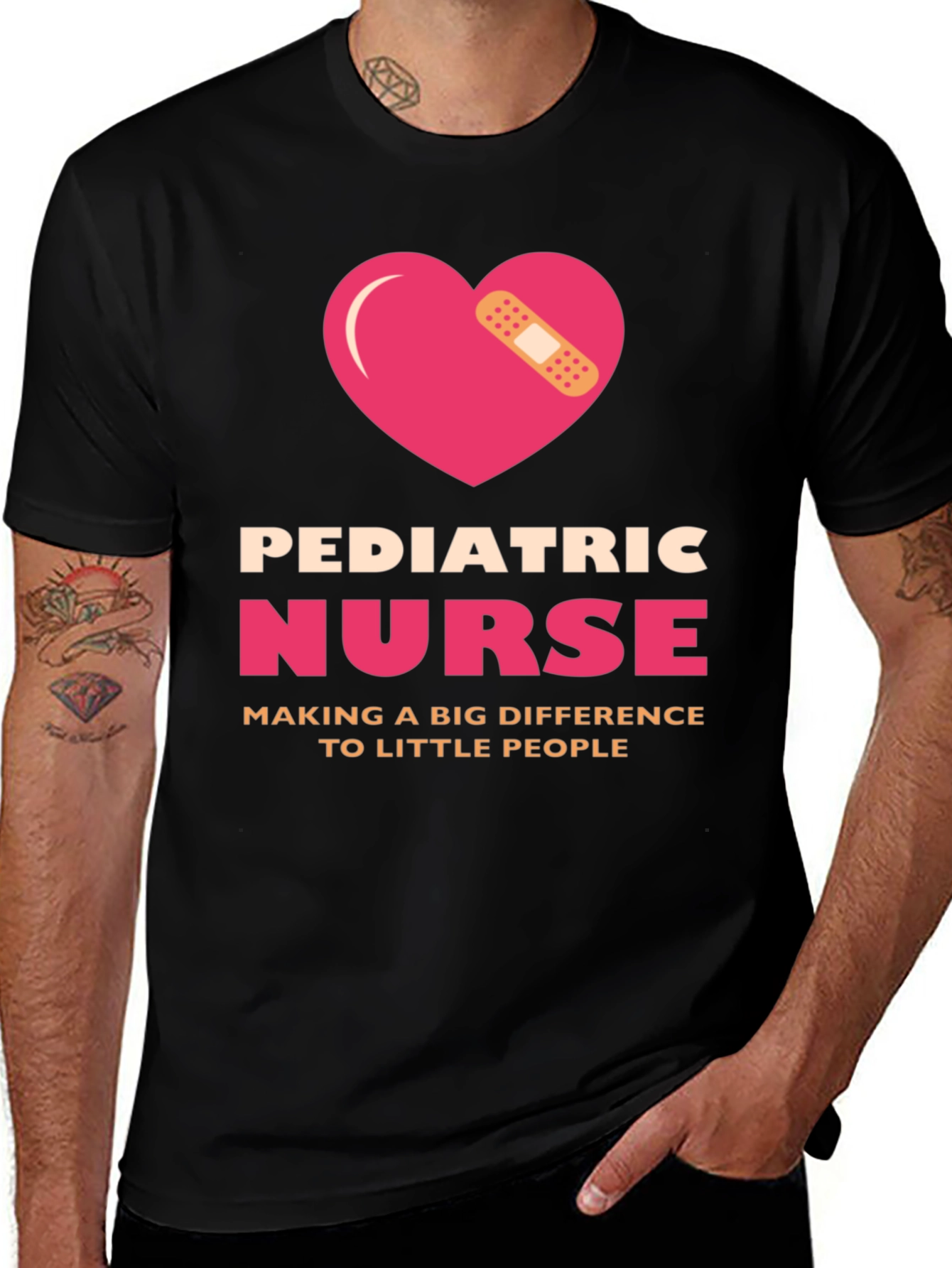 Variant 3 of Pediatric Nurse T-Shirt - Making a Big Difference