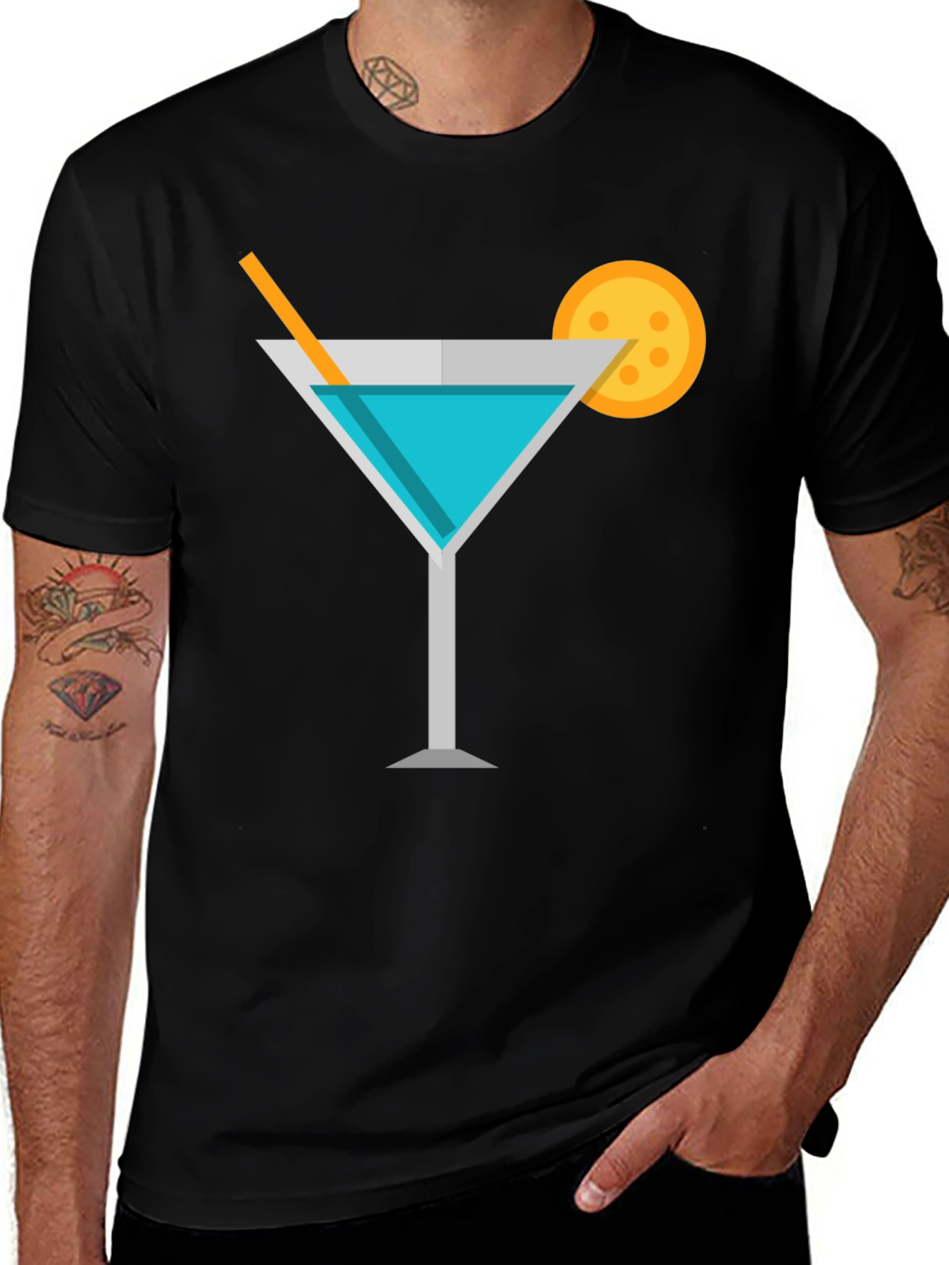 Variant 16 of Cocktail Graphic Tee - Black