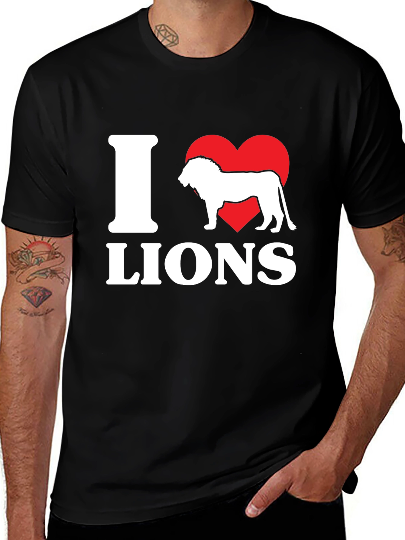 Variant 5 of I Love Lions Graphic T-Shirt