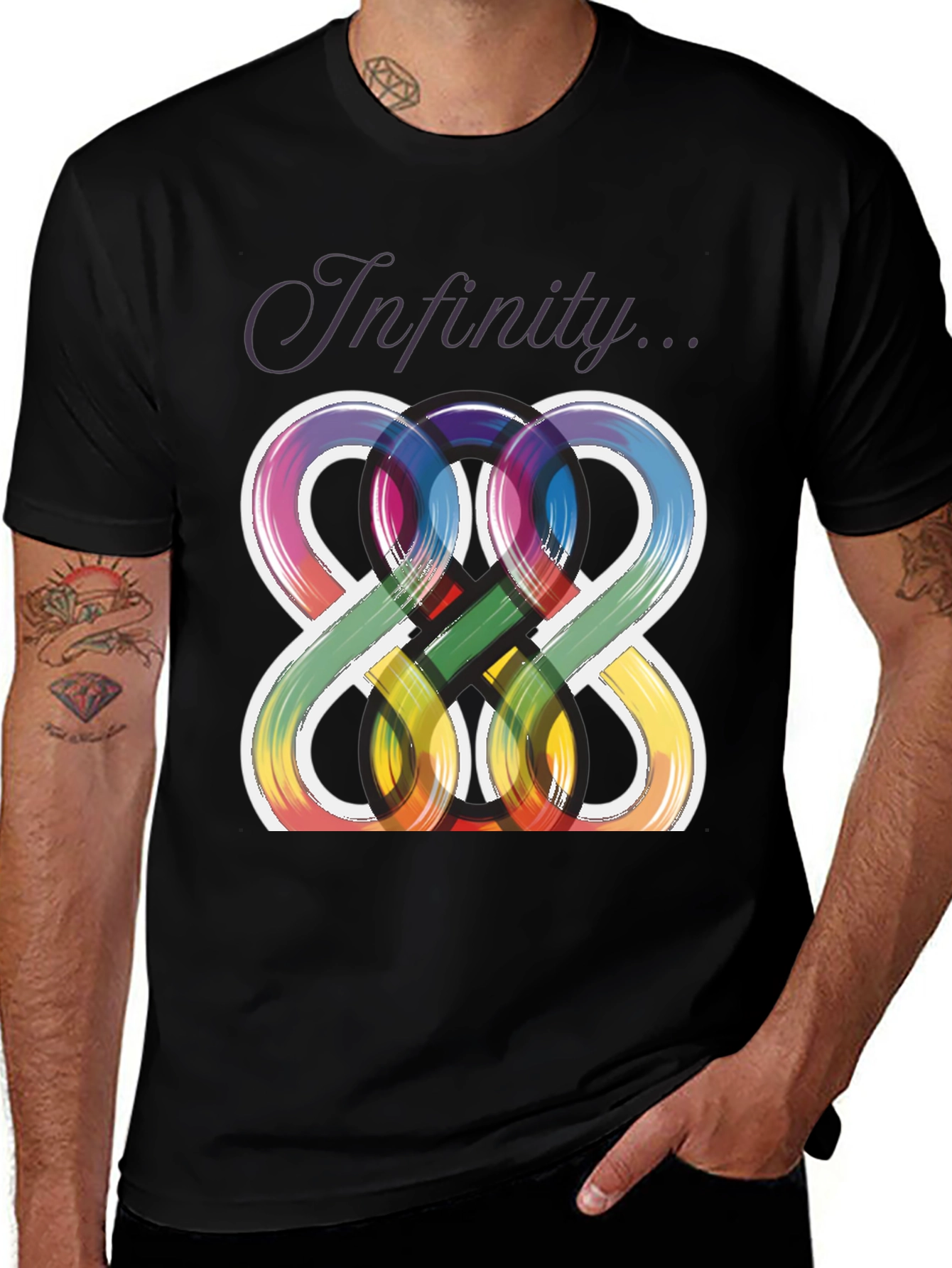 Variant 21 of Infinity Symbol Graphic Tee - Unique Artistic Design