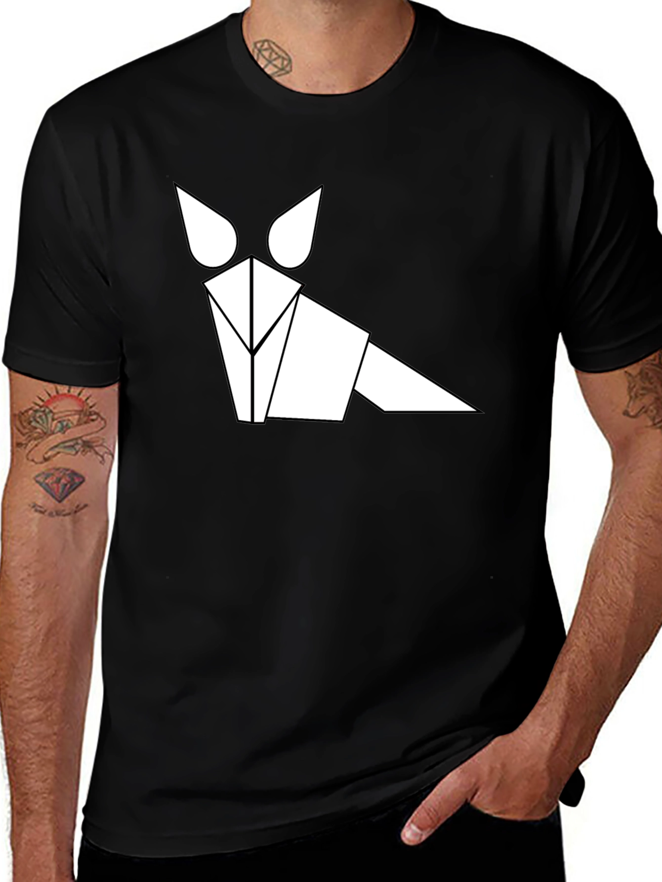 Abstract Geometric Fox T-Shirt