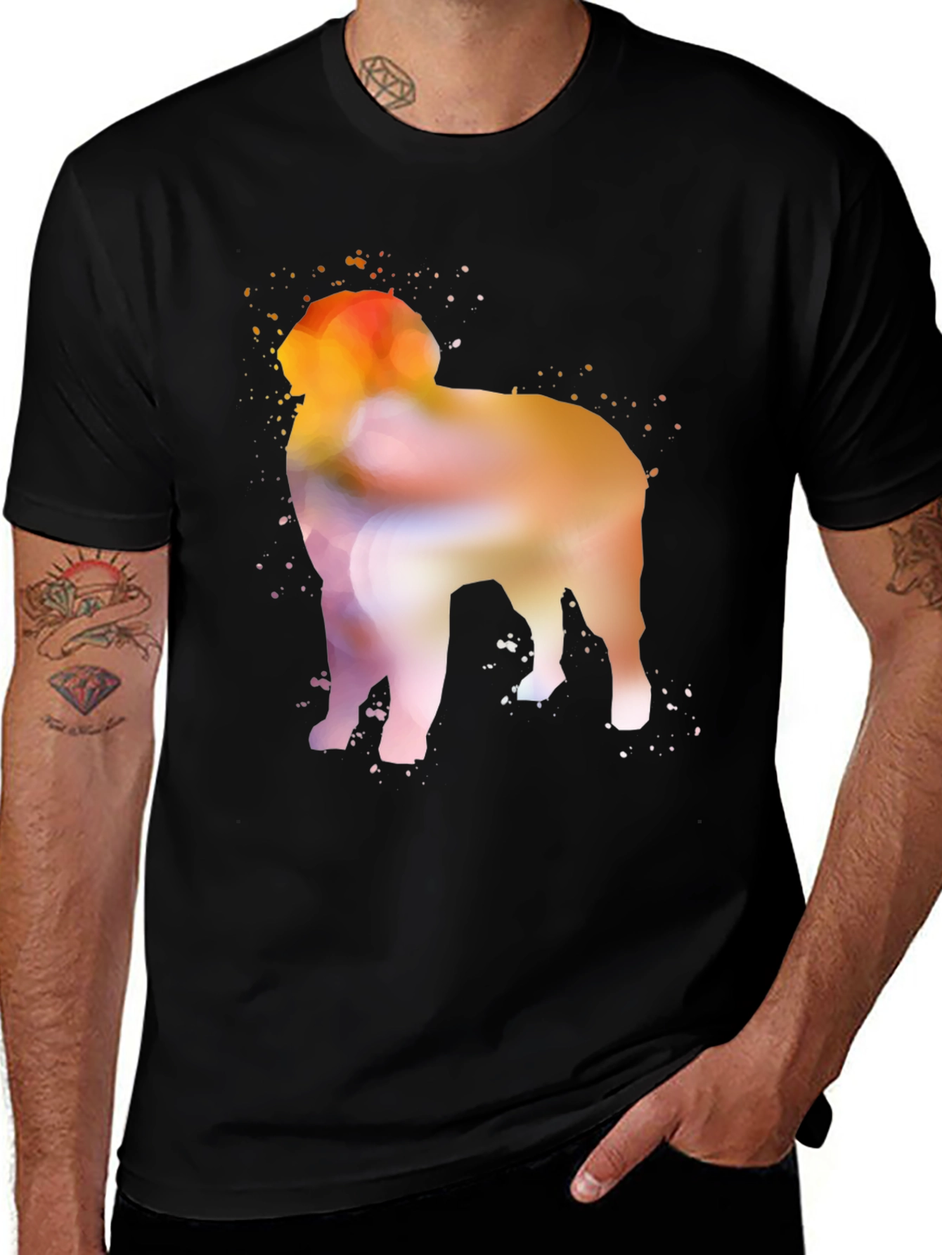 Variant 23 of Watercolor Dog Silhouette Graphic Tee
