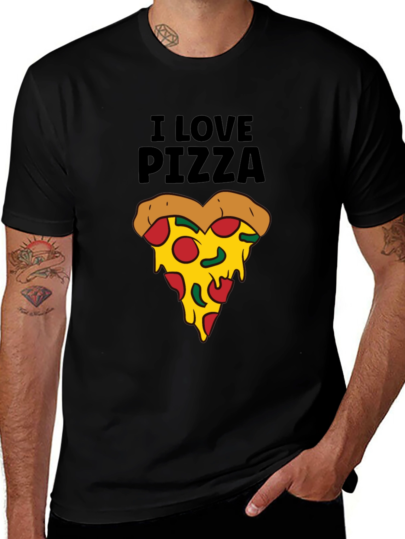 Variant 17 of I Love Pizza T-Shirt - Funny Pizza Slice Tee