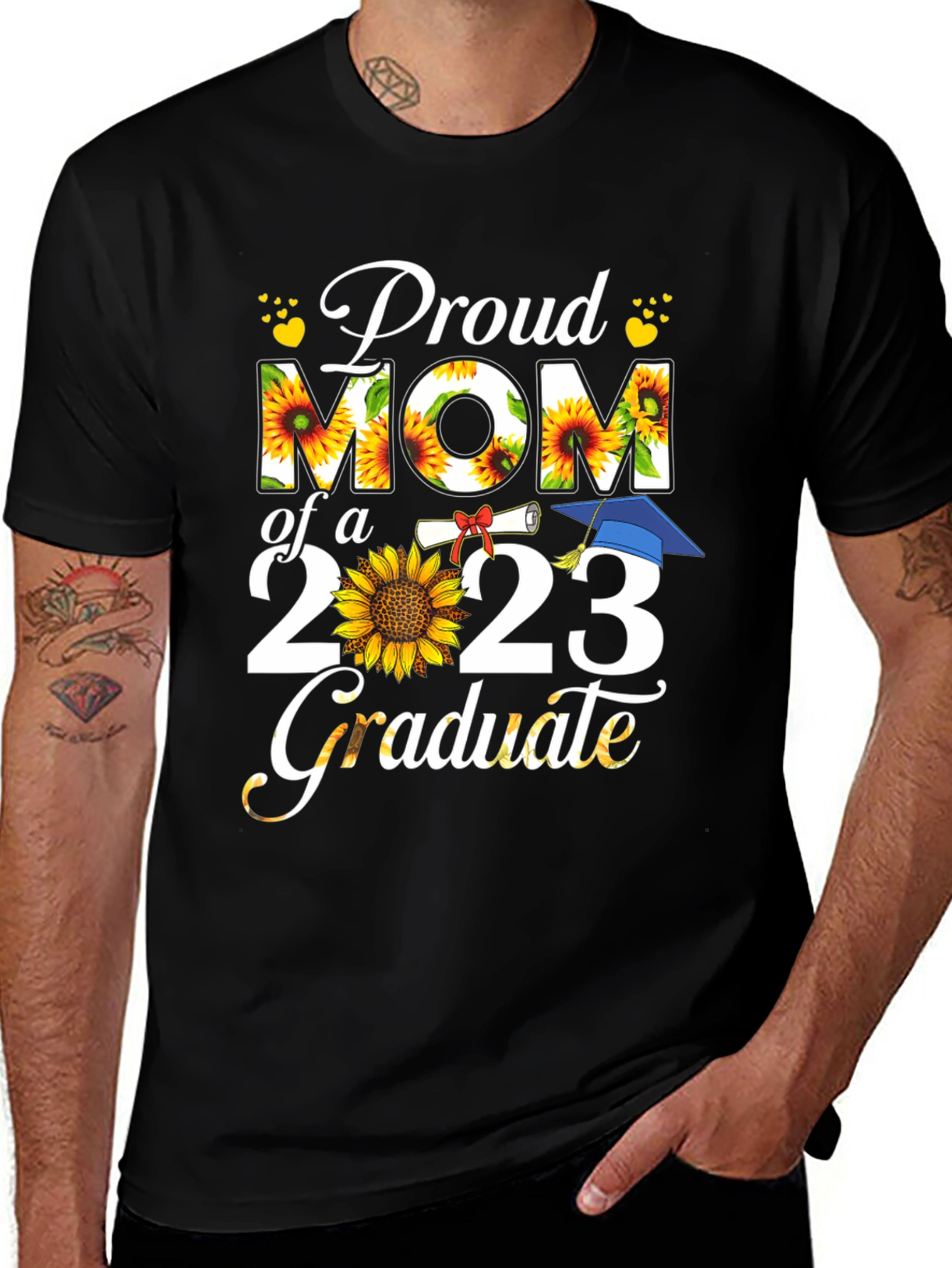 Variant 27 of Proud Mom of a 2023 Graduate Sunflower T-Shirt
