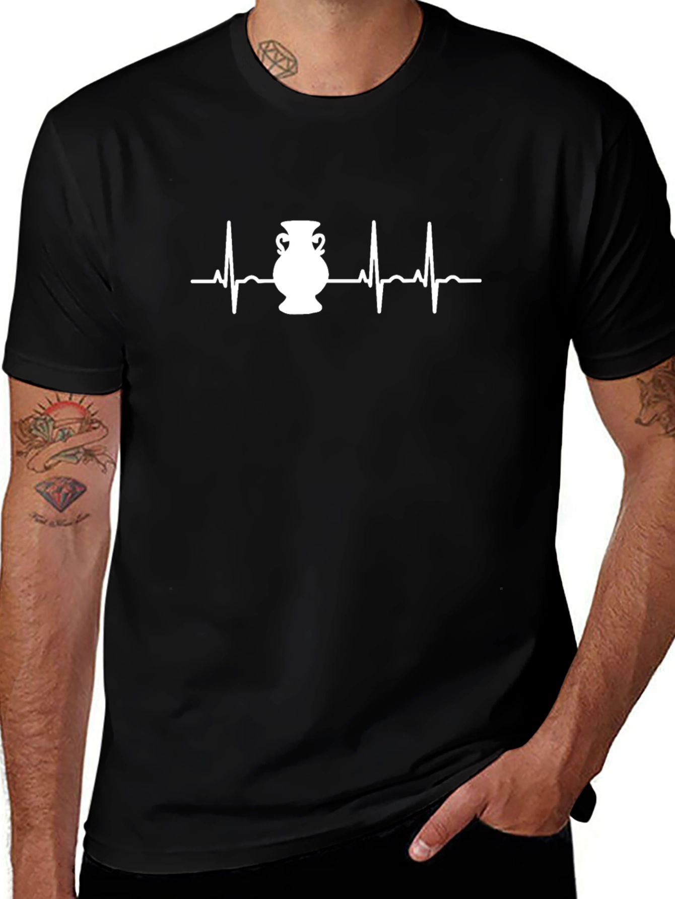 Variant 16 of Heartbeat Trophy Tee - Unique Graphic T-Shirt