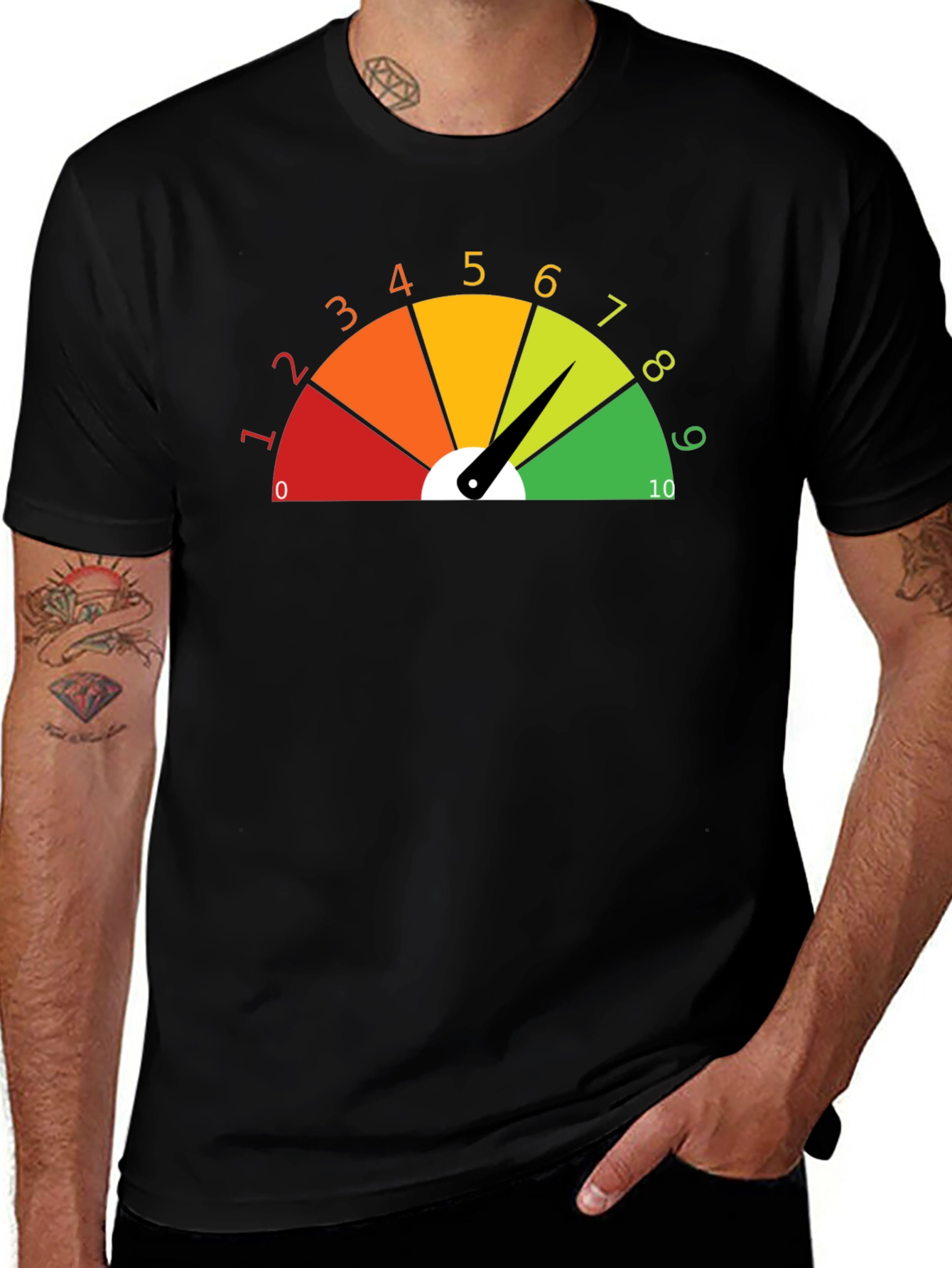 Rate Your Mood Black T-Shirt